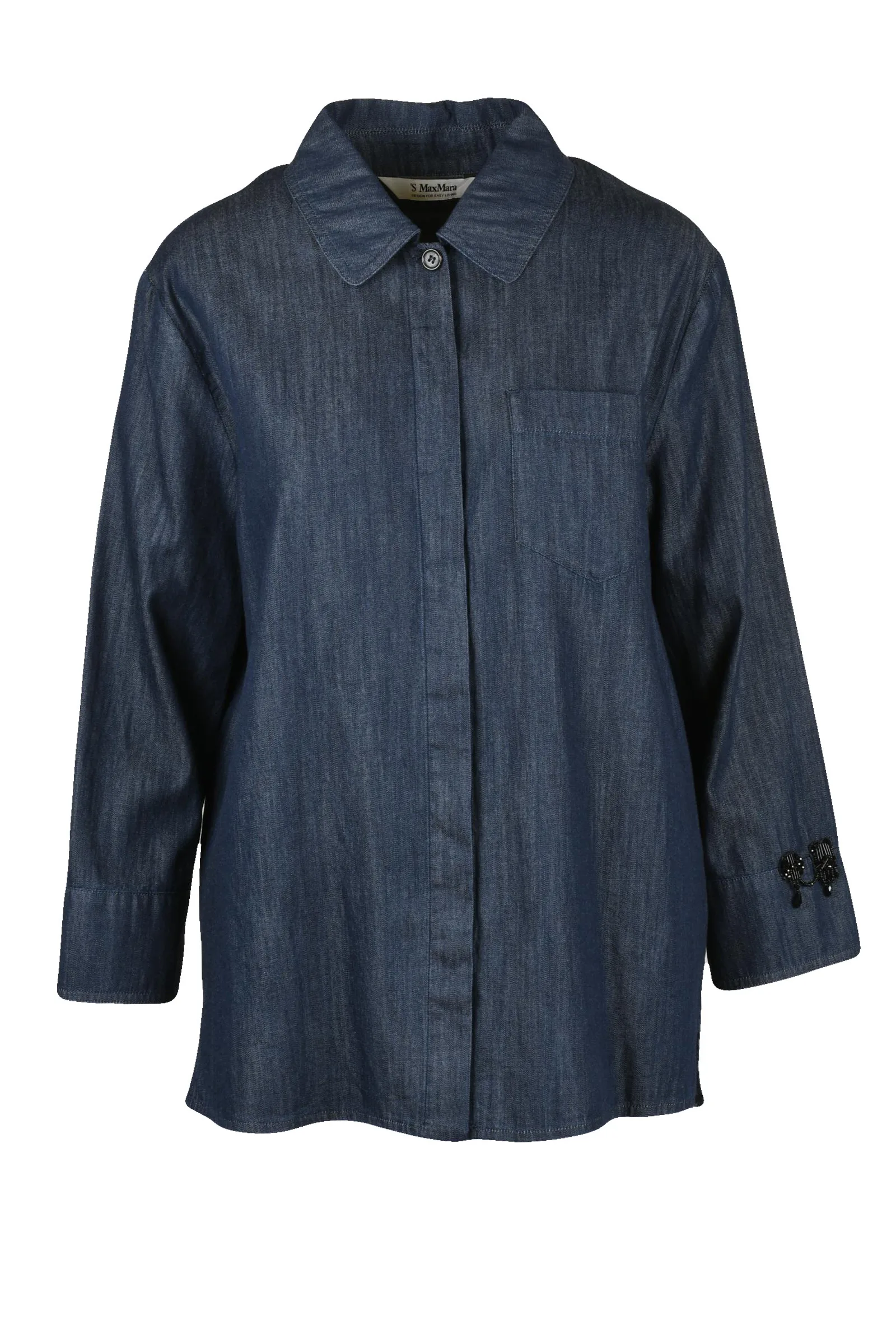 s Max Mara Blaues Hemd