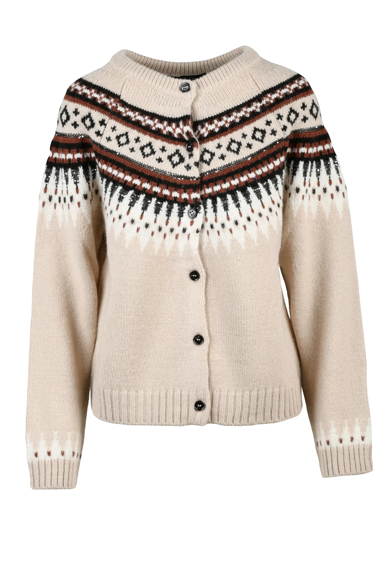 Beige Strickjacke