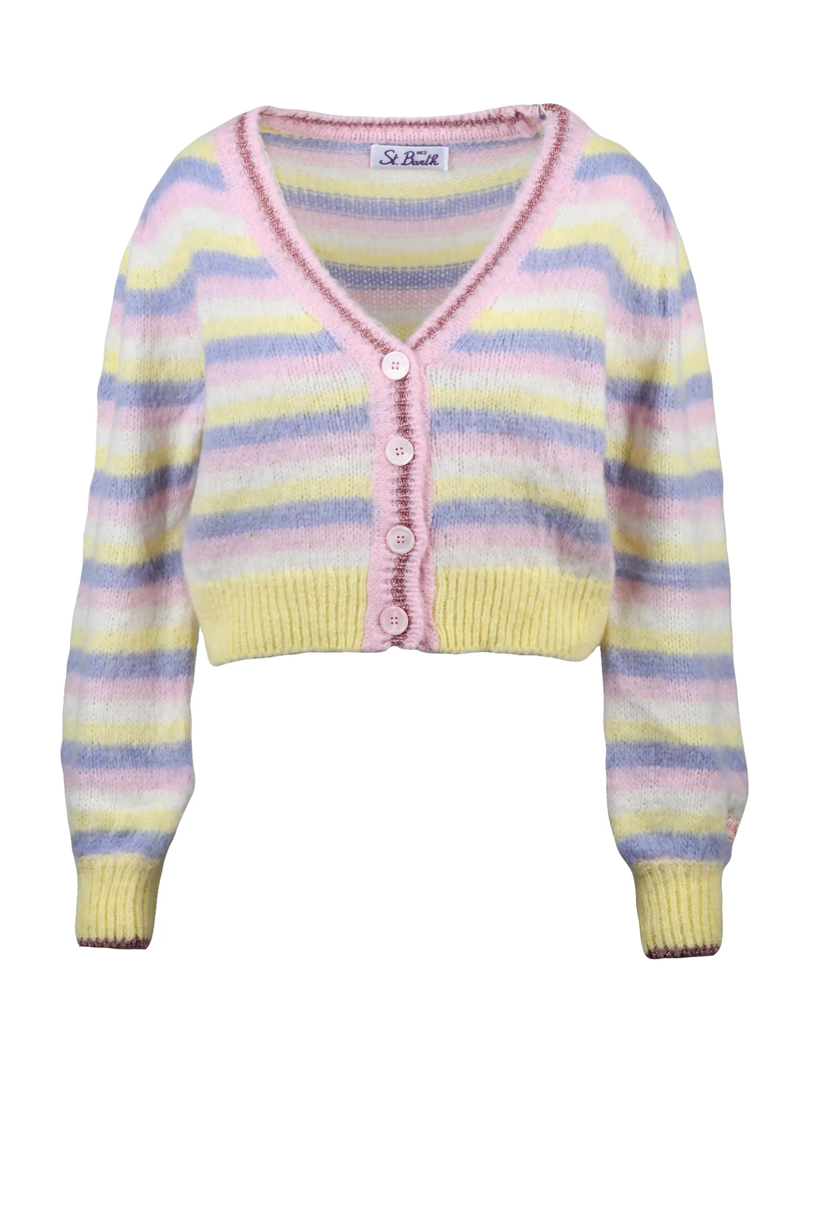 Weiße Strickjacke