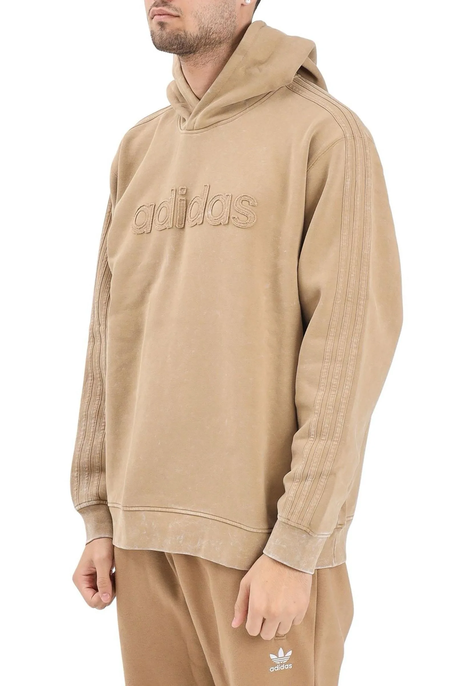 Felpa con Cappuccio Beige