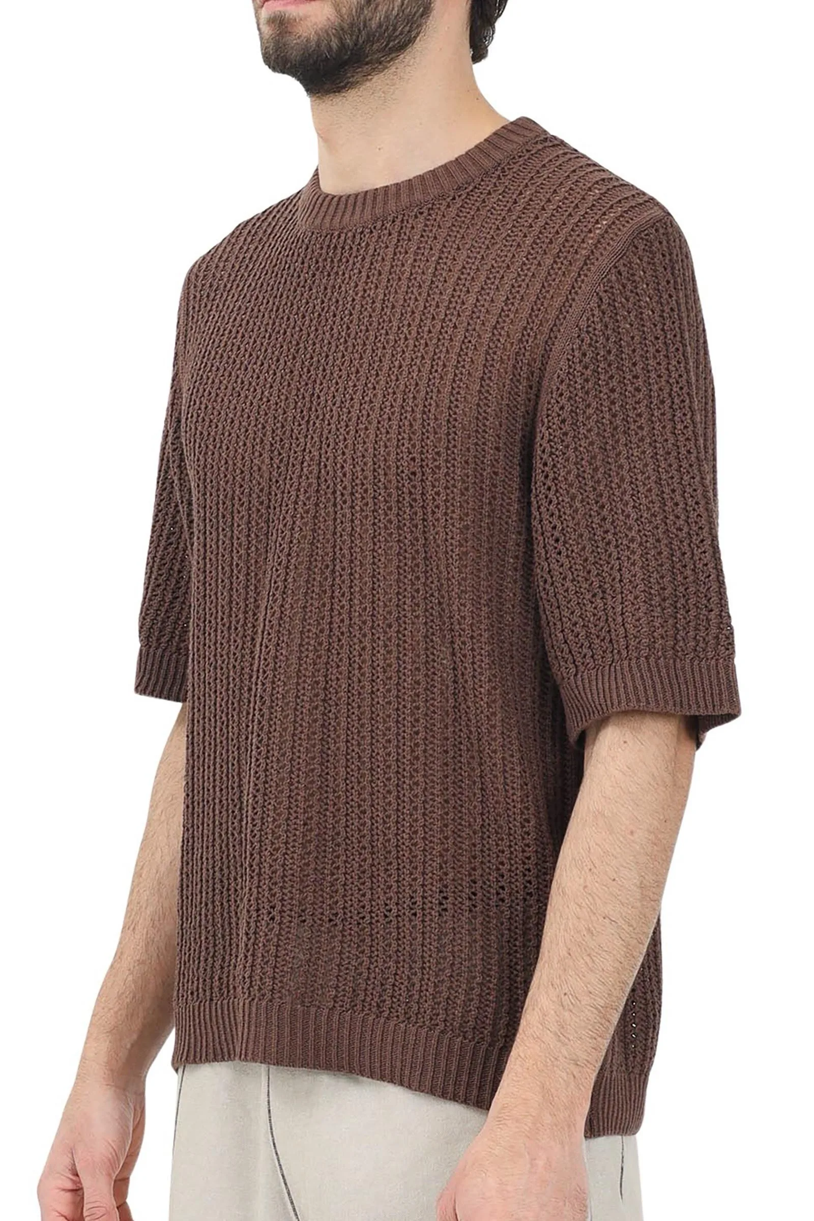 Maglione in Tricot Marrone
