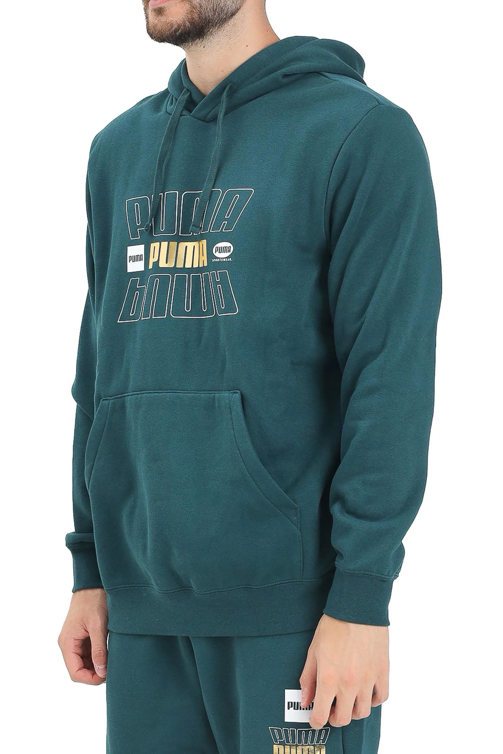Felpa con Cappuccio Nero