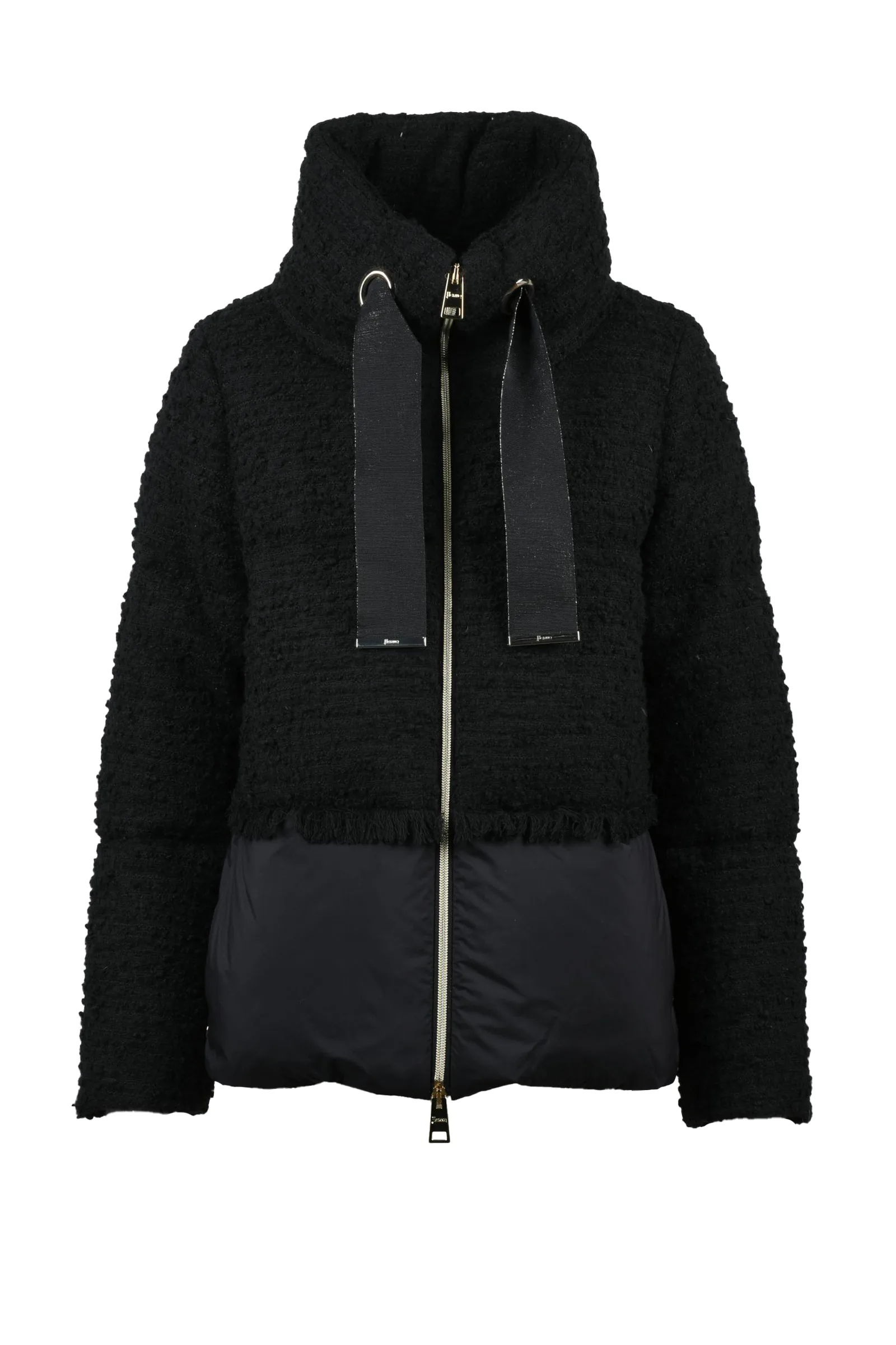 Schwarze Daunenjacke