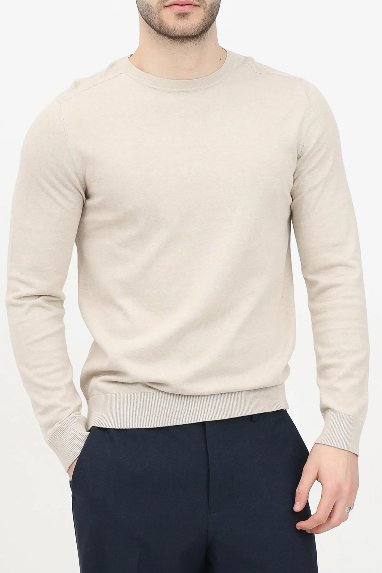 Maglioncino Girocollo Beige