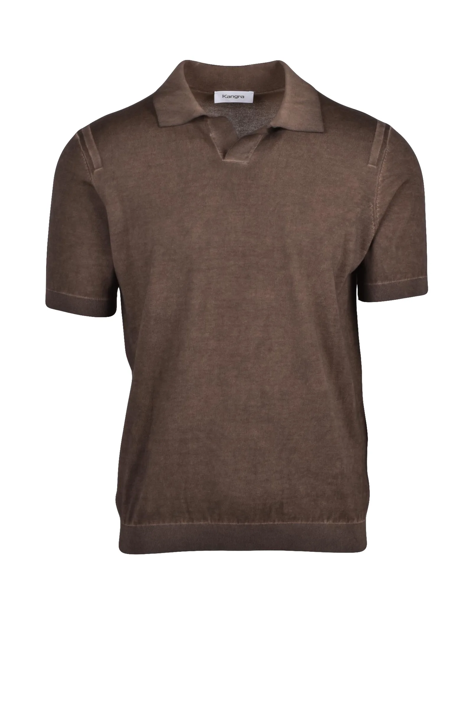Polo in Maglia Marrone