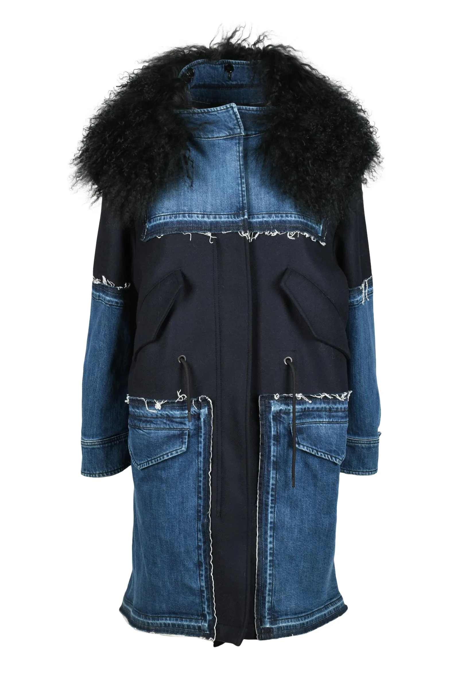 Parka Patchwork Blu