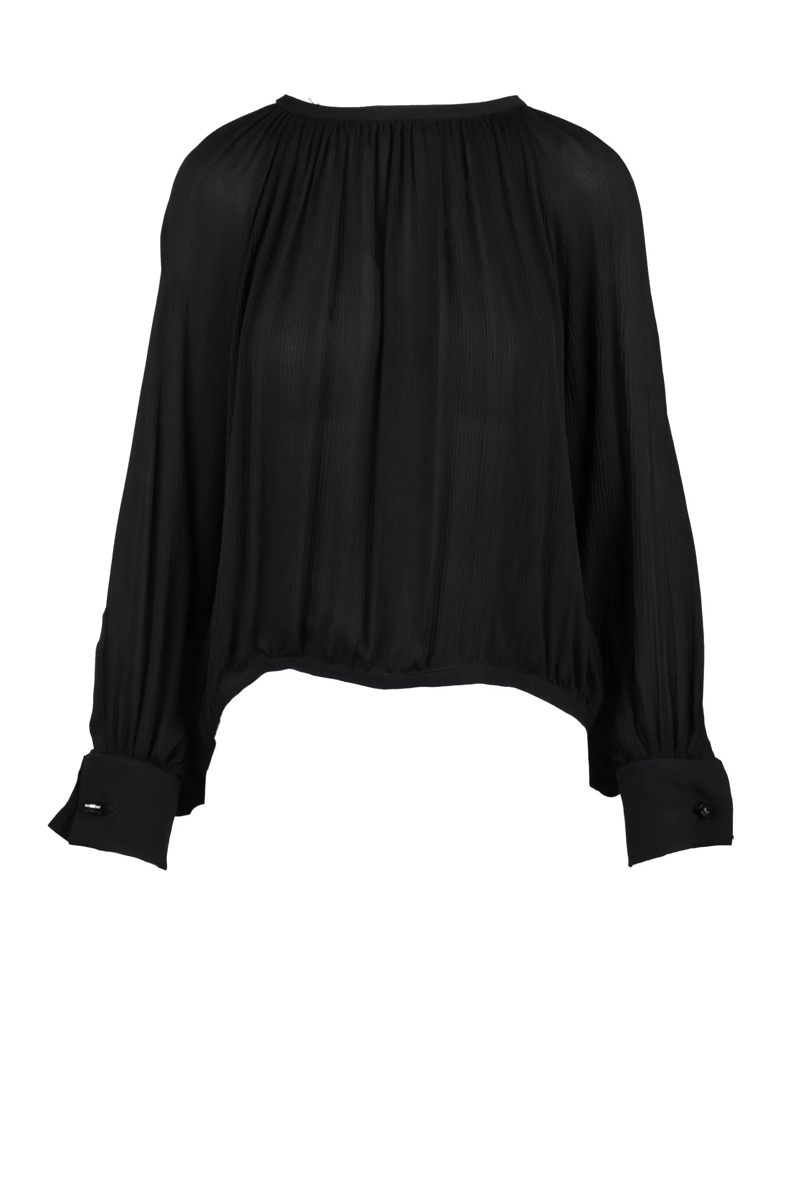 Blusa in Crepe Nero