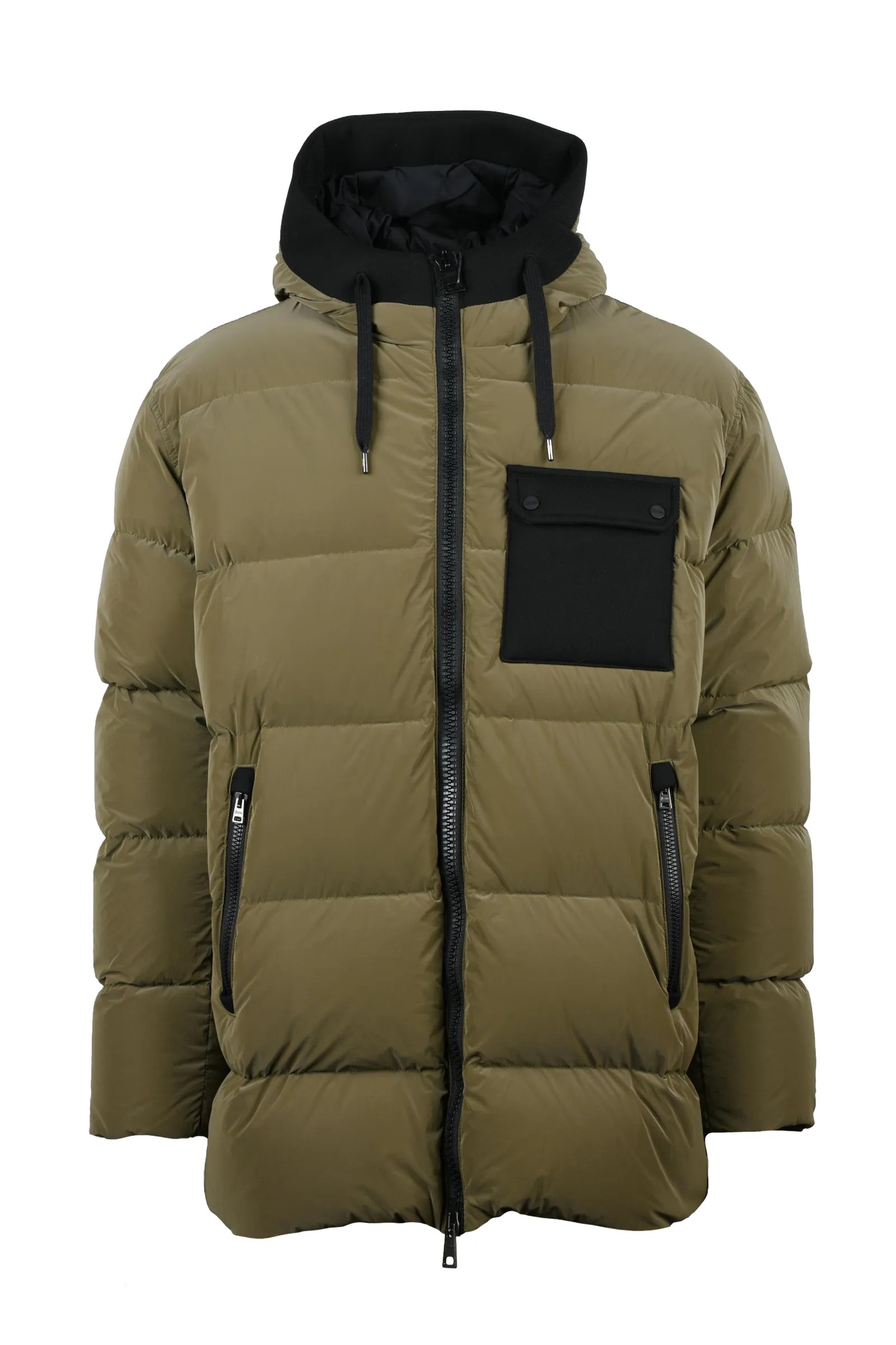 Grüne Daunenjacke