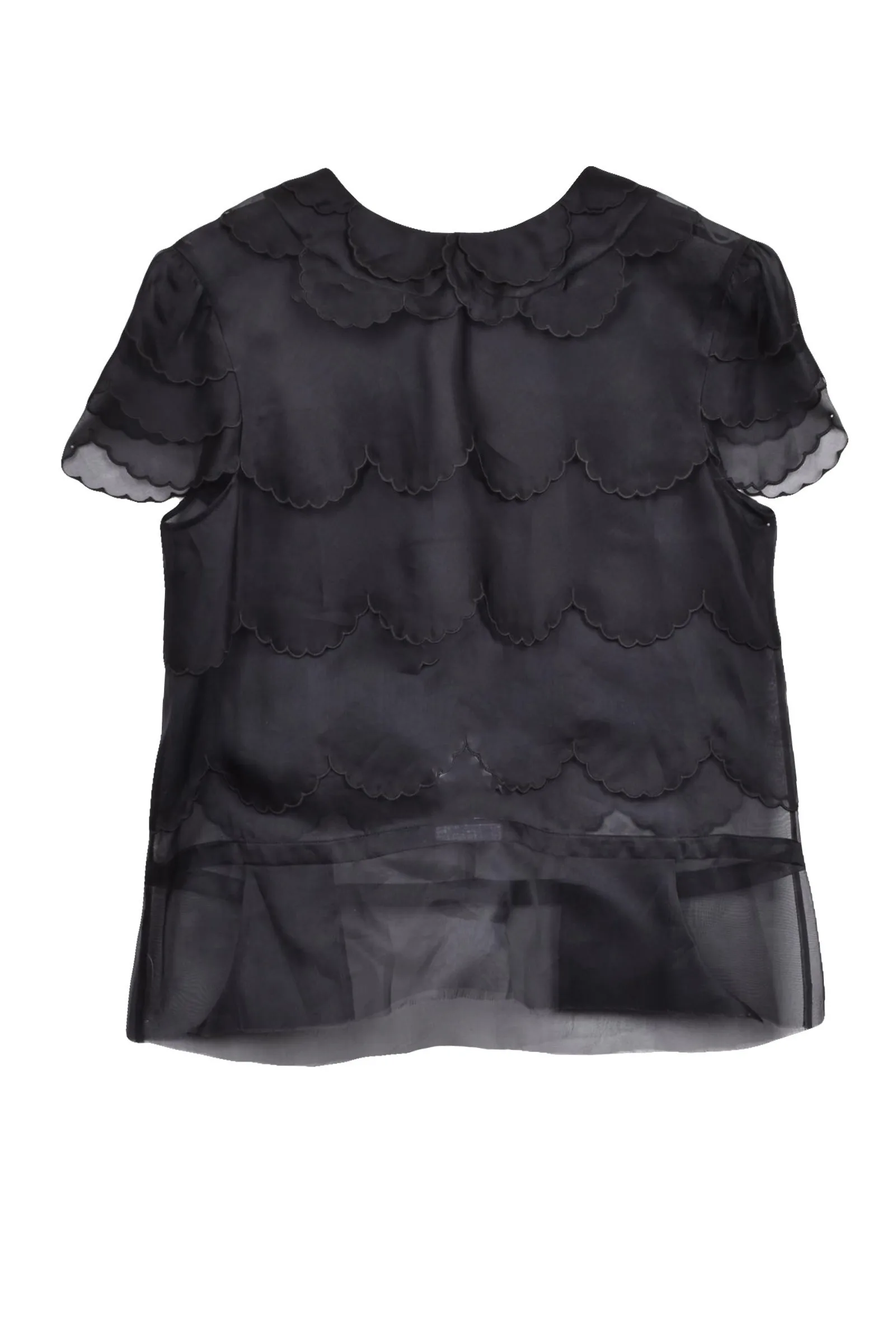 Blusa in Chiffon Nero