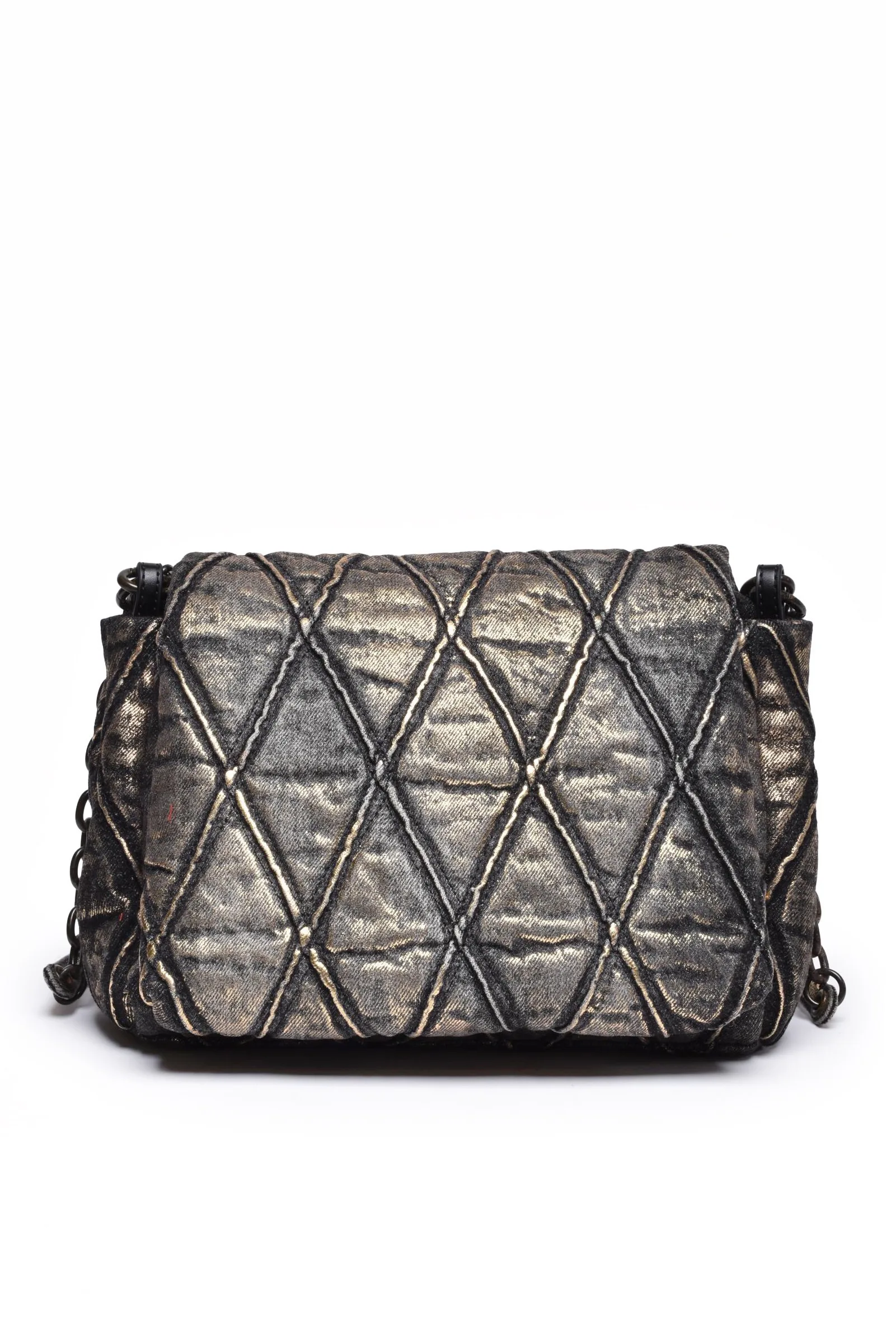 Tracolla Charm in Tela Nero