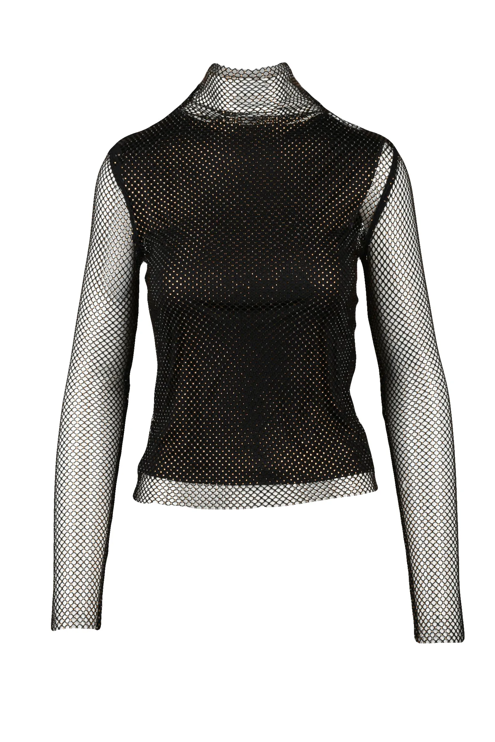Gerarda-Bluse mit schwarzer Stretch-Unterjacke