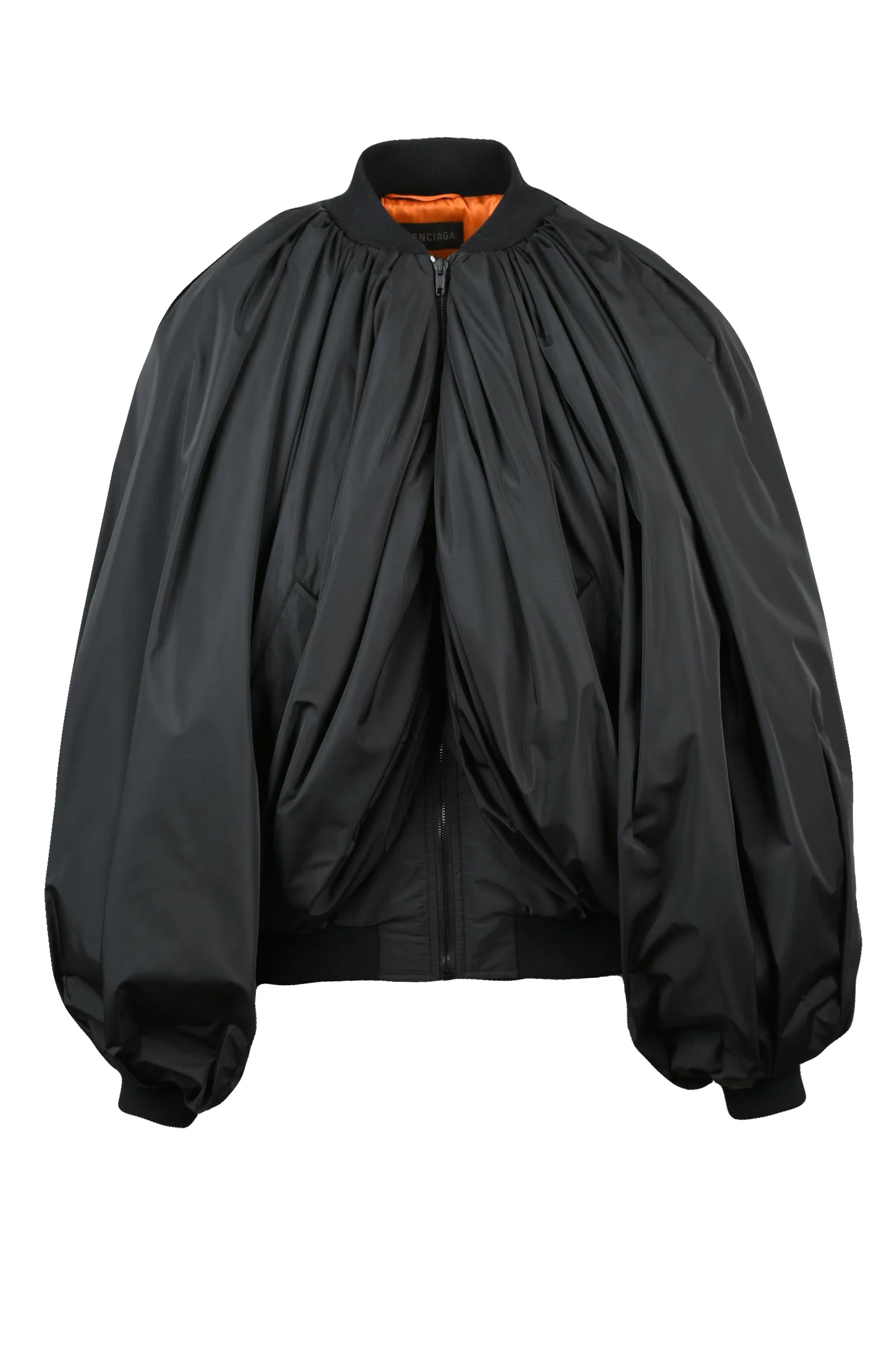 Schwarze wattierte Bomberjacke