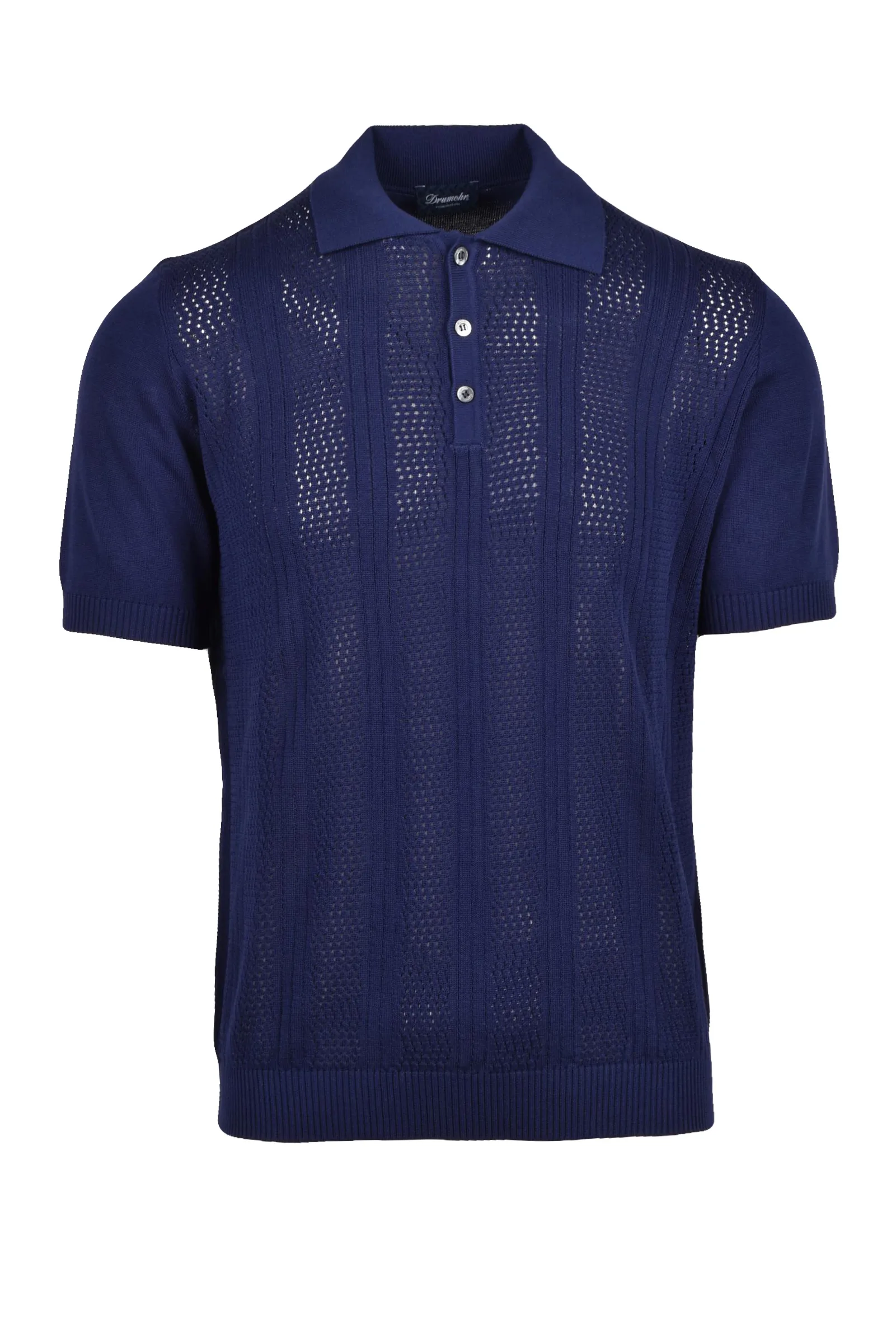 Polo in Maglia Blu