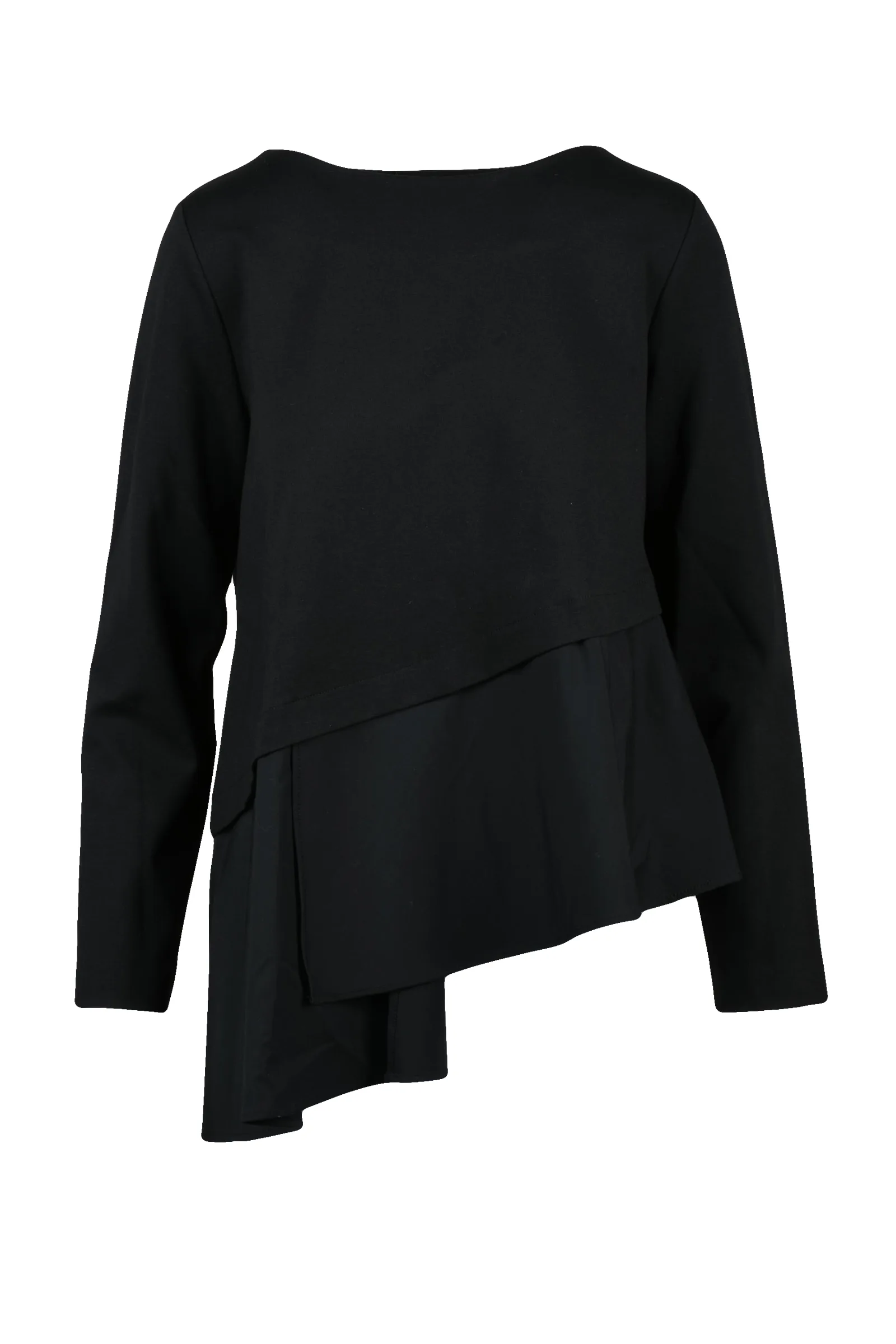 Schwarze asymmetrische Bluse
