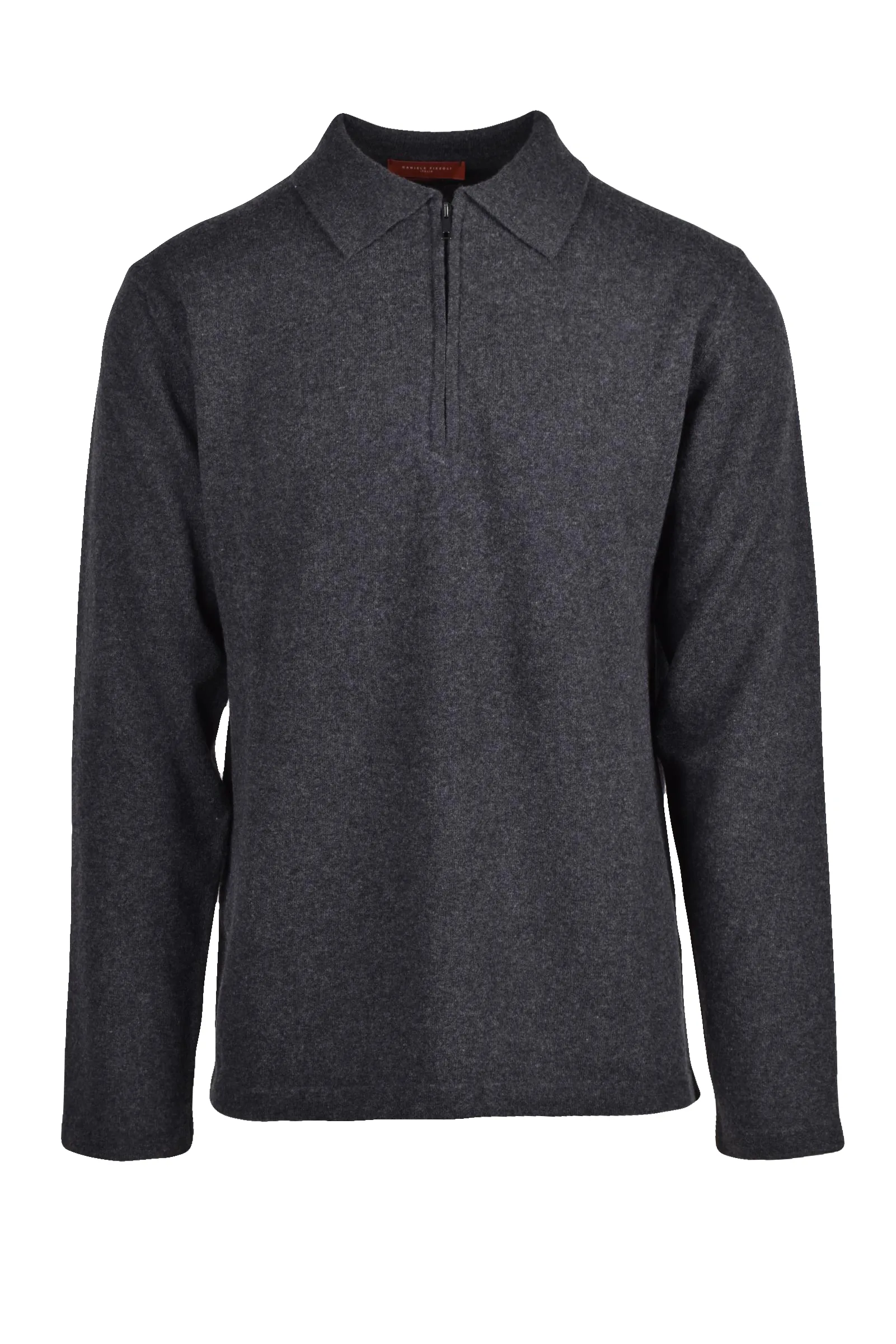 Polo in Maglia Grigio