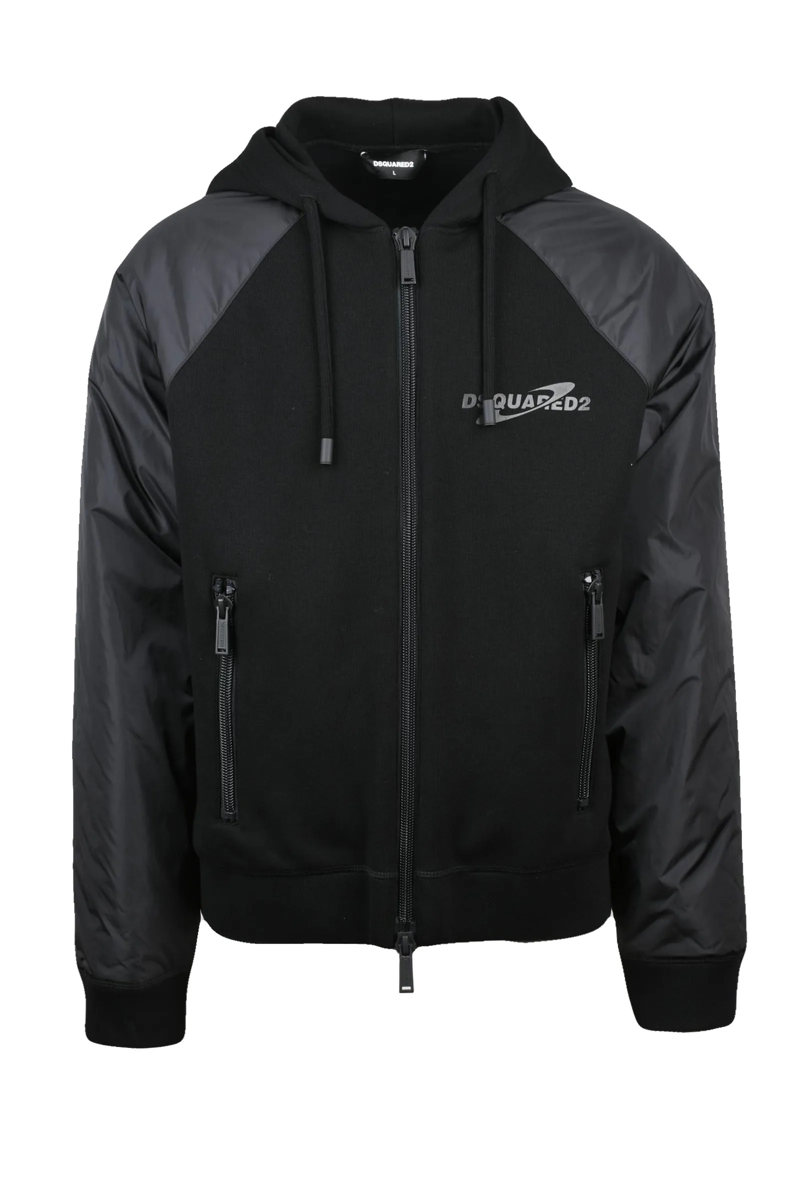 Schwarze College-Jacke