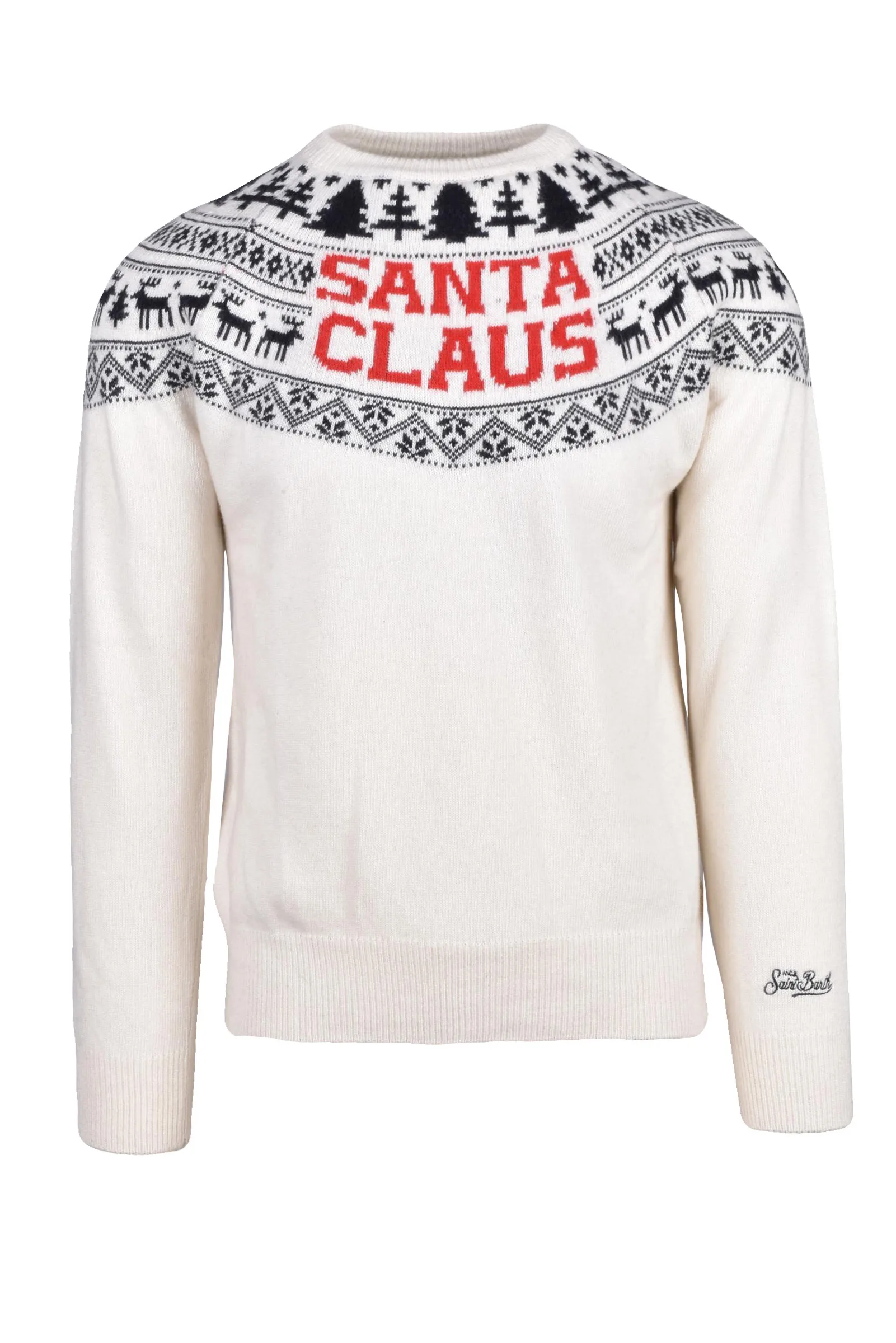 Weißer Pullover