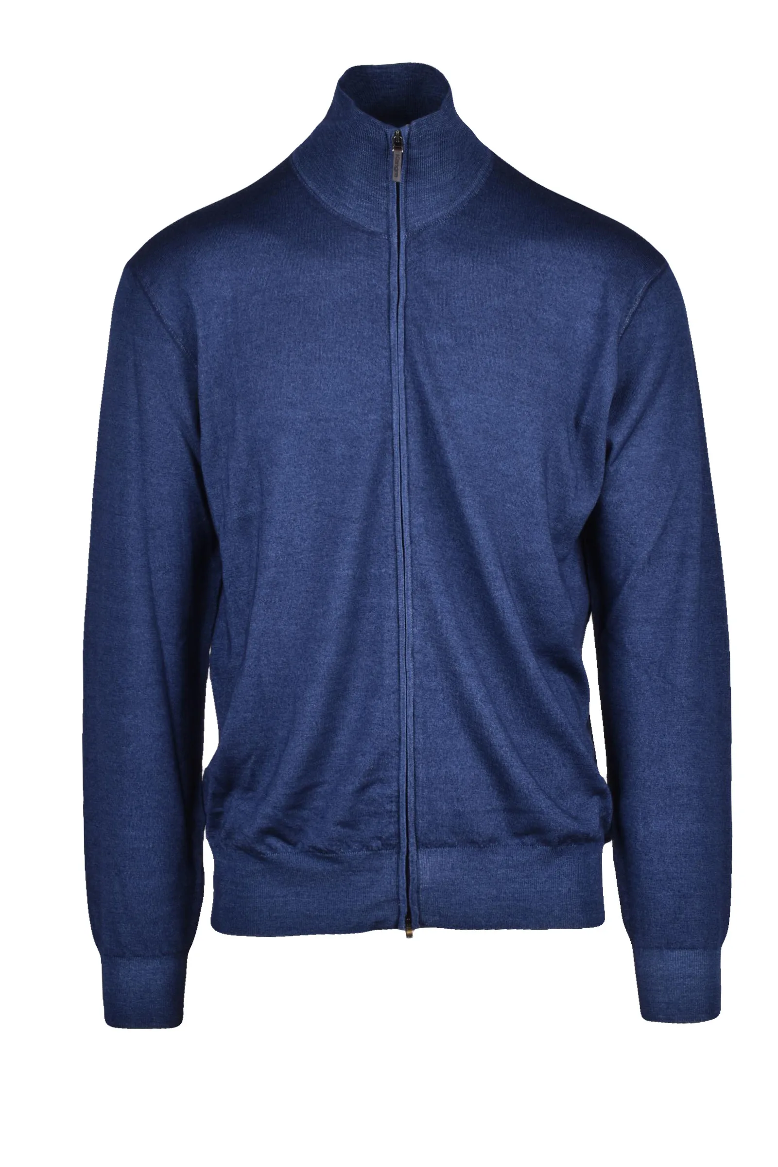 Blaue Strickjacke