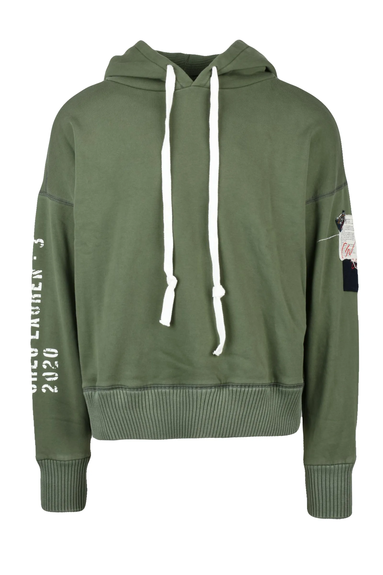 Felpa con Cappuccio Verde