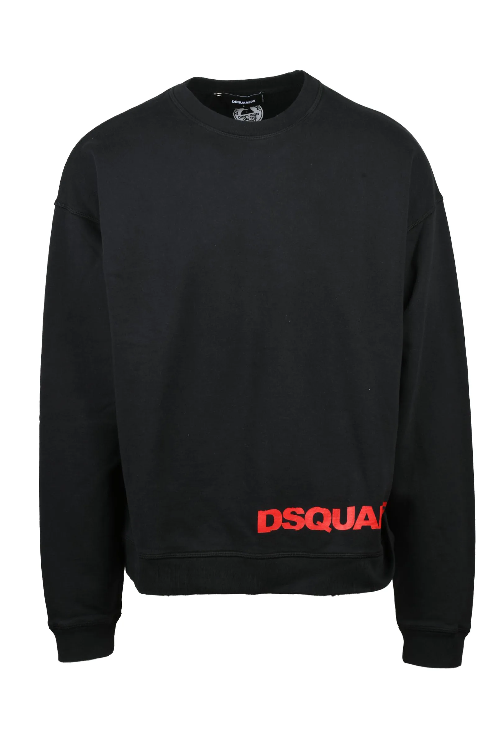 Schwarzes Sweatshirt mit Rundhalsausschnitt