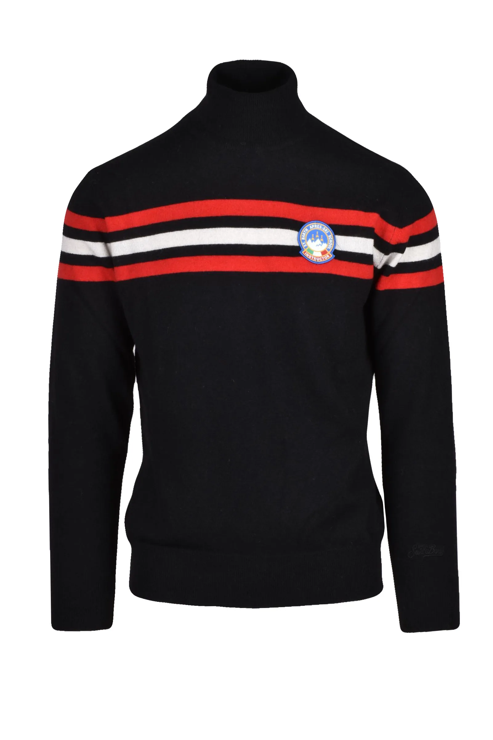 Schwarzer Rollkragenpullover