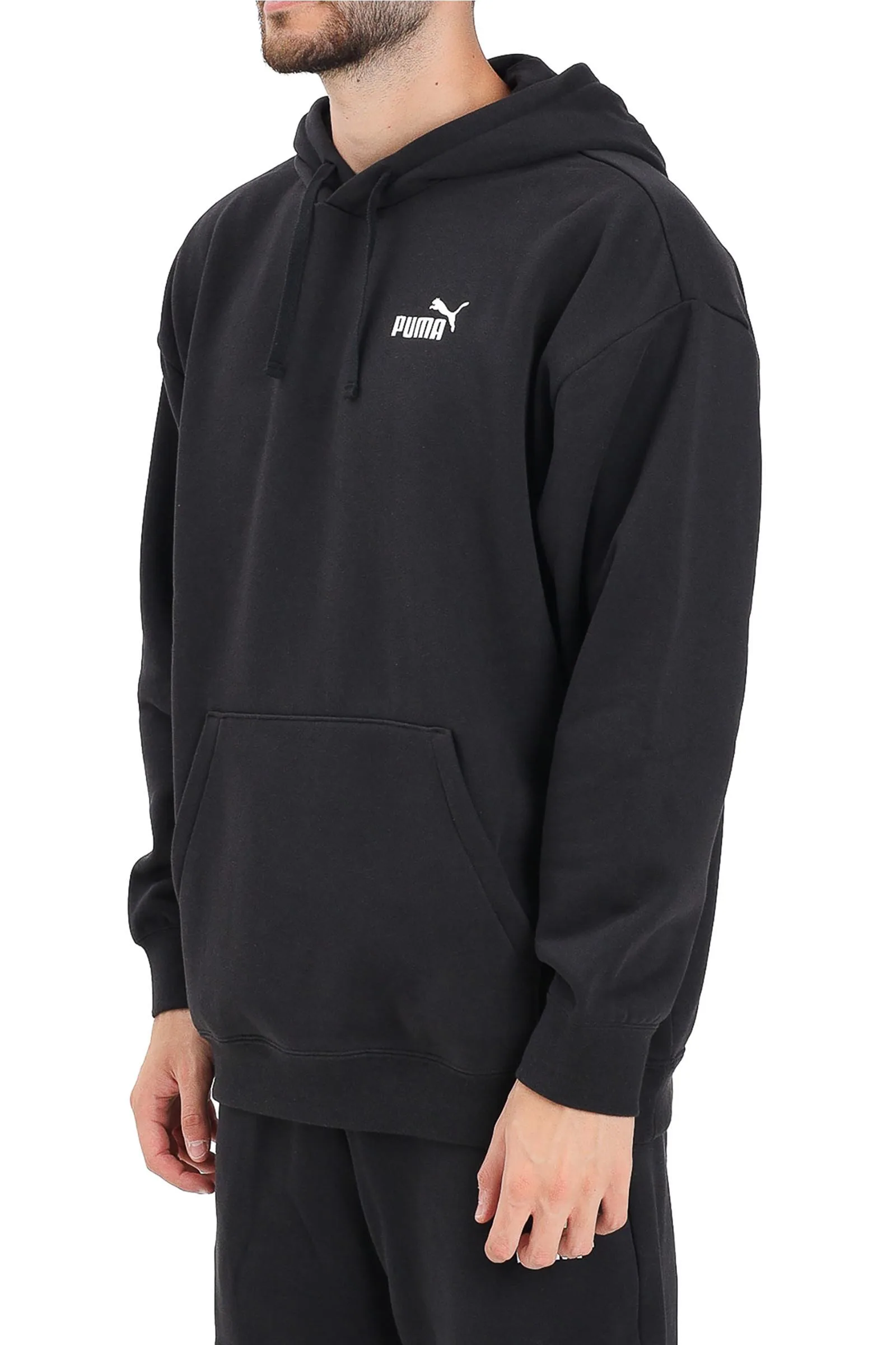 Schwarzes Kapuzensweatshirt