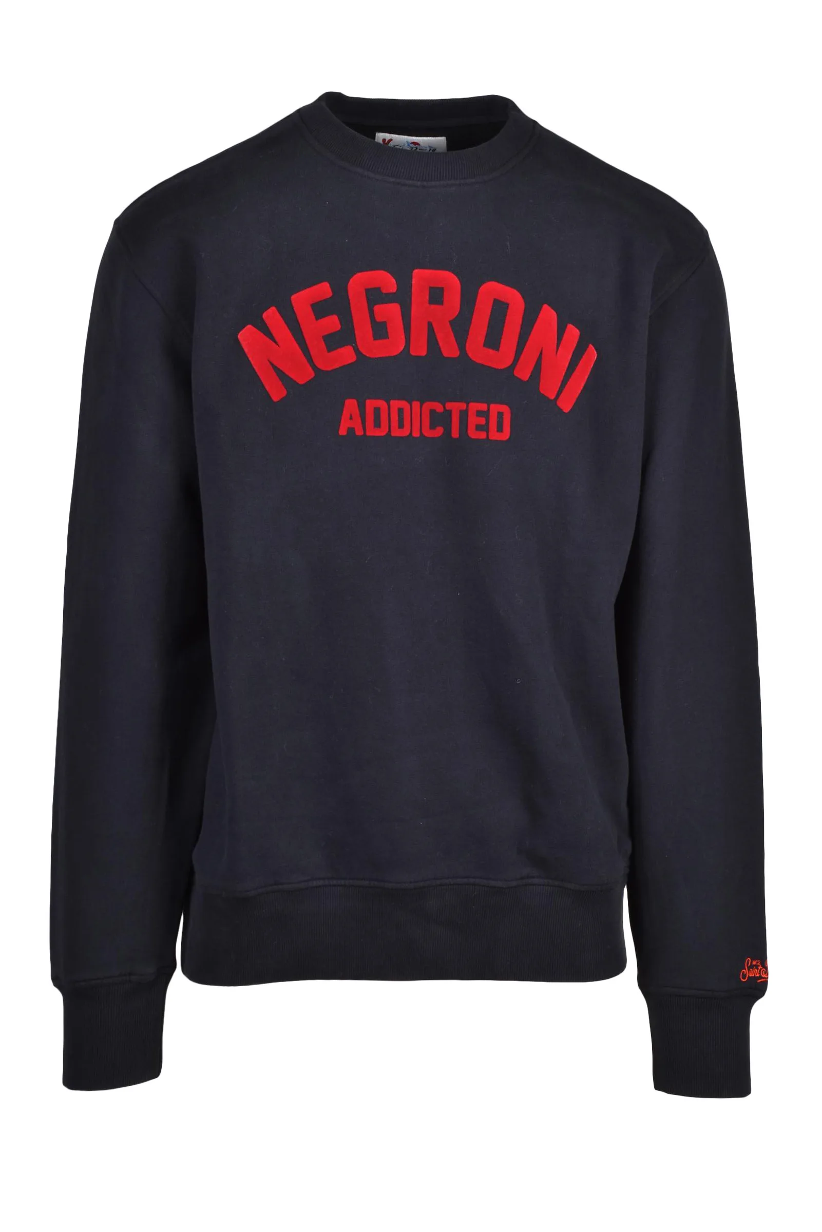 Schwarzes Sweatshirt mit Rundhalsausschnitt