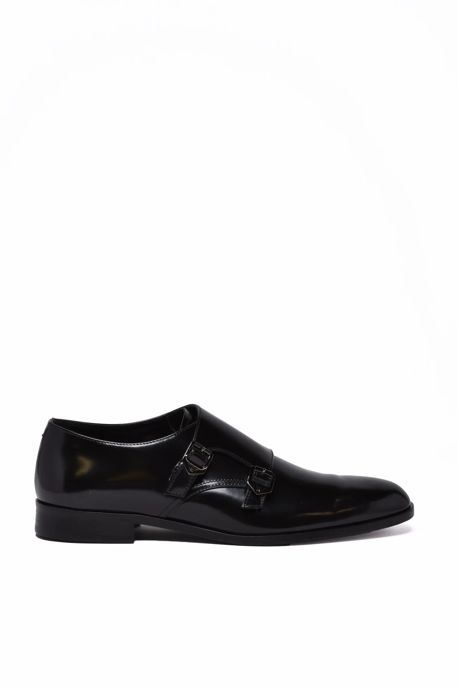 Monkstrap Spazzolato Nero