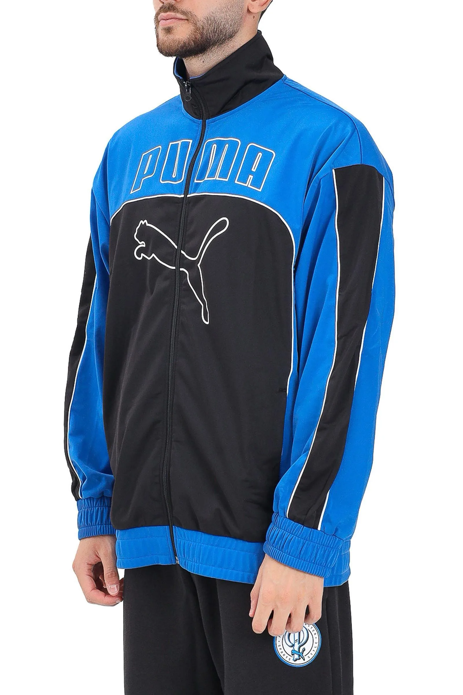 Felpa con zip Nero