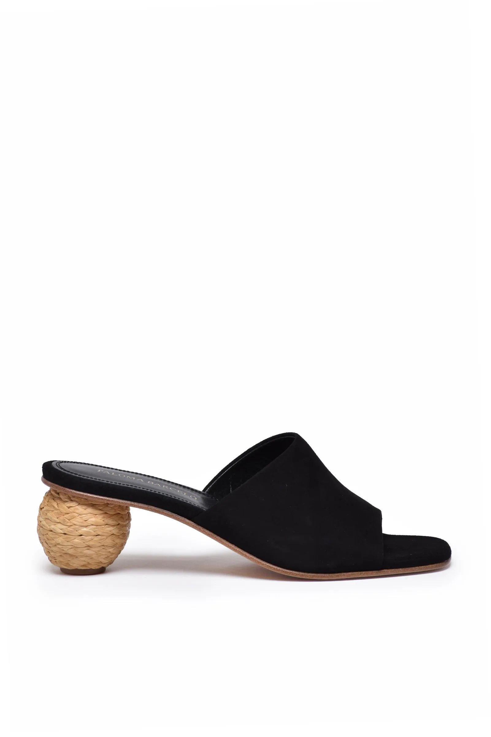 Mules in Suede Nero