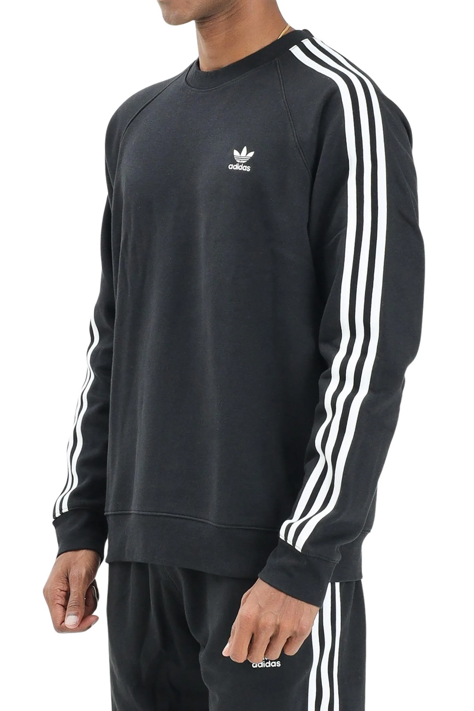 Sweat-shirt noir à col rond