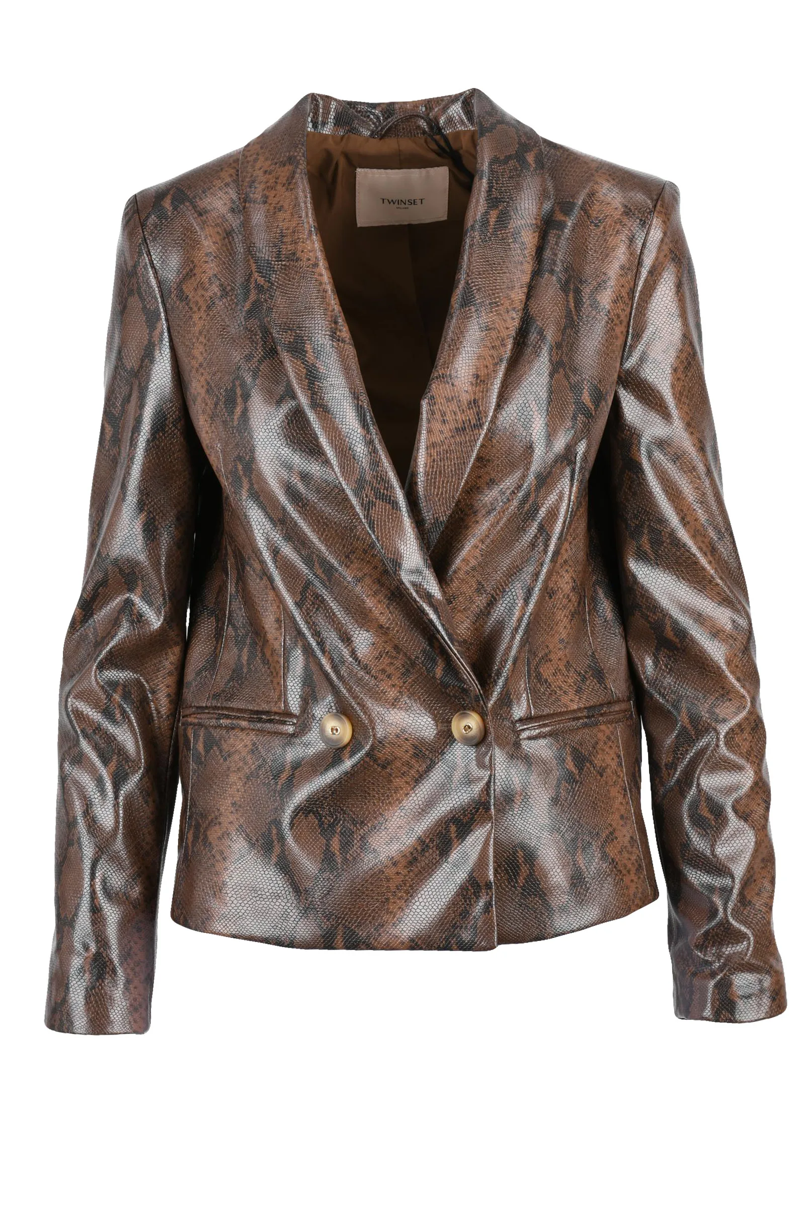 Giacca in Ecopelle Marrone