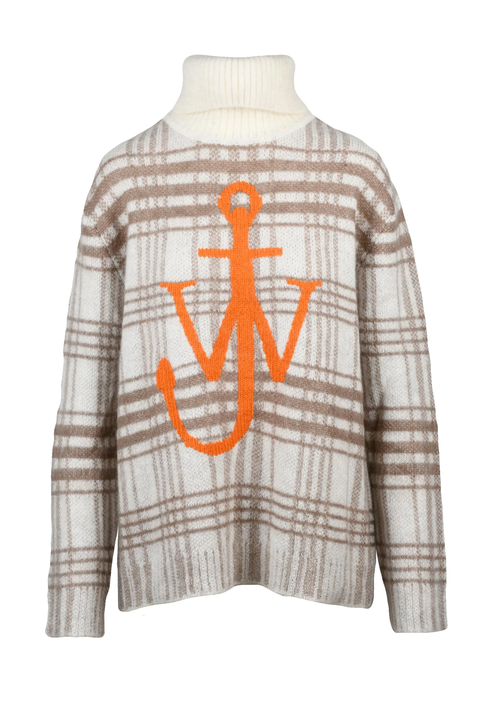 Weißer Rollkragenpullover