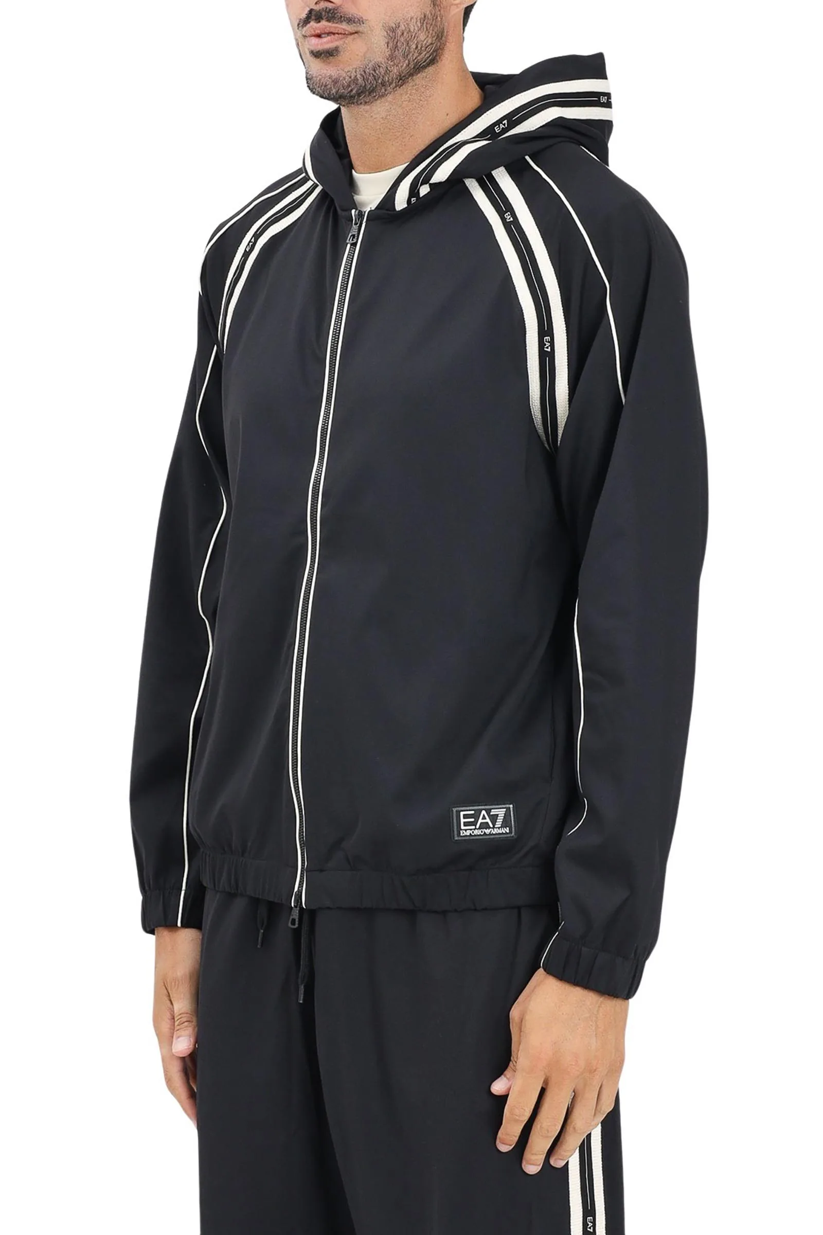 Schwarzes Sweatshirt mit Reißverschluss