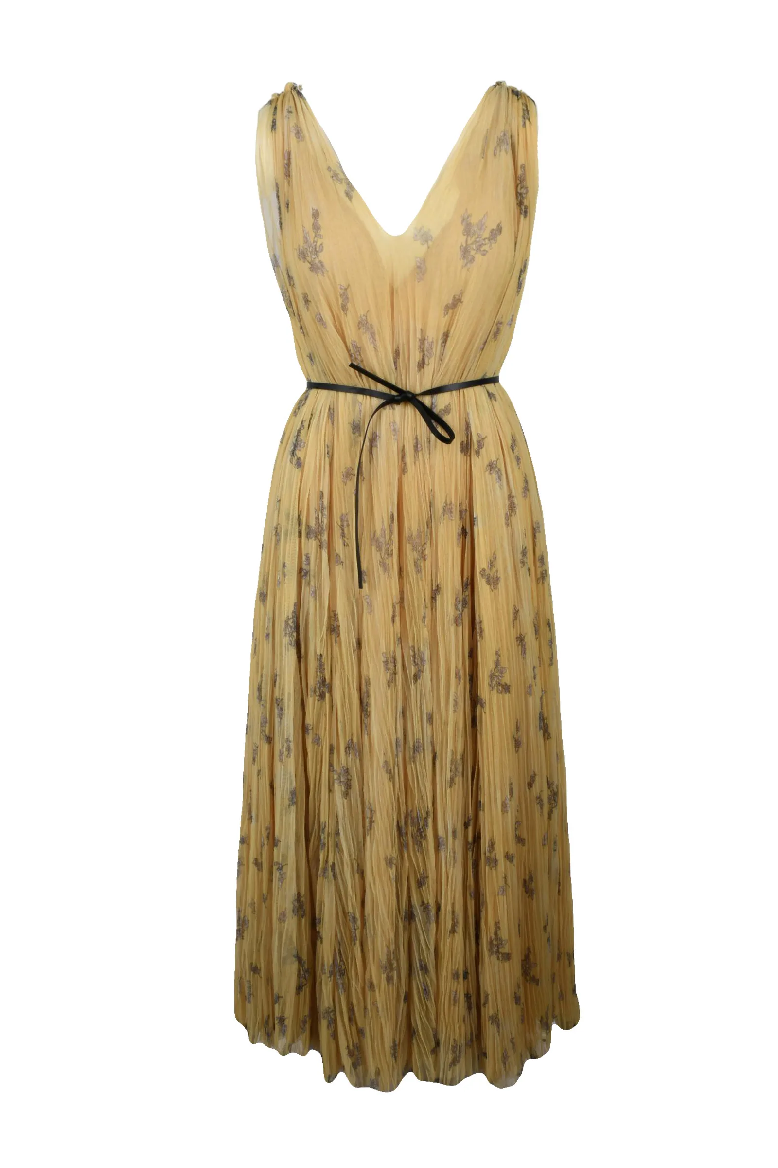 Abito Lungo in Tulle Giallo