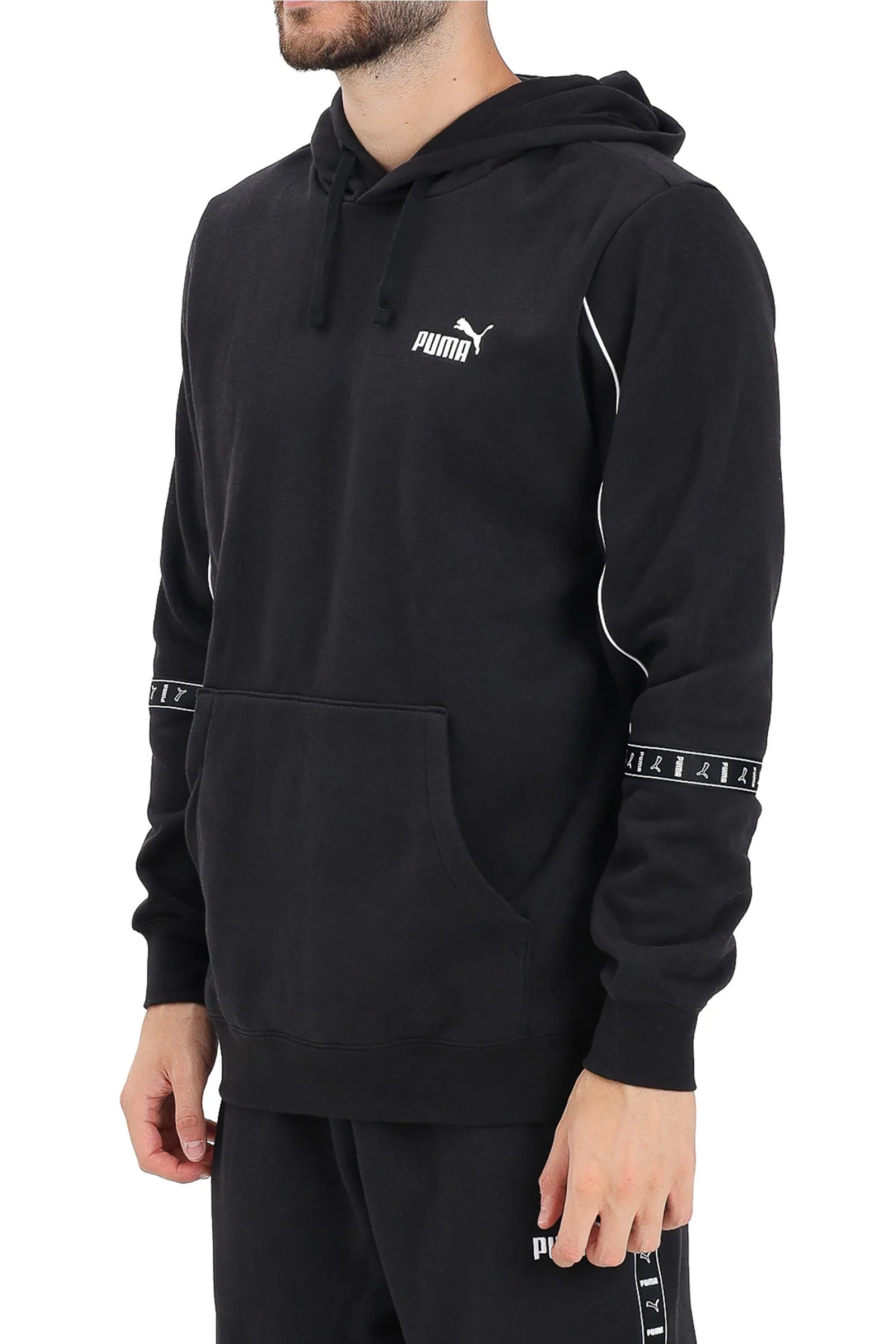 Schwarzes Kapuzensweatshirt