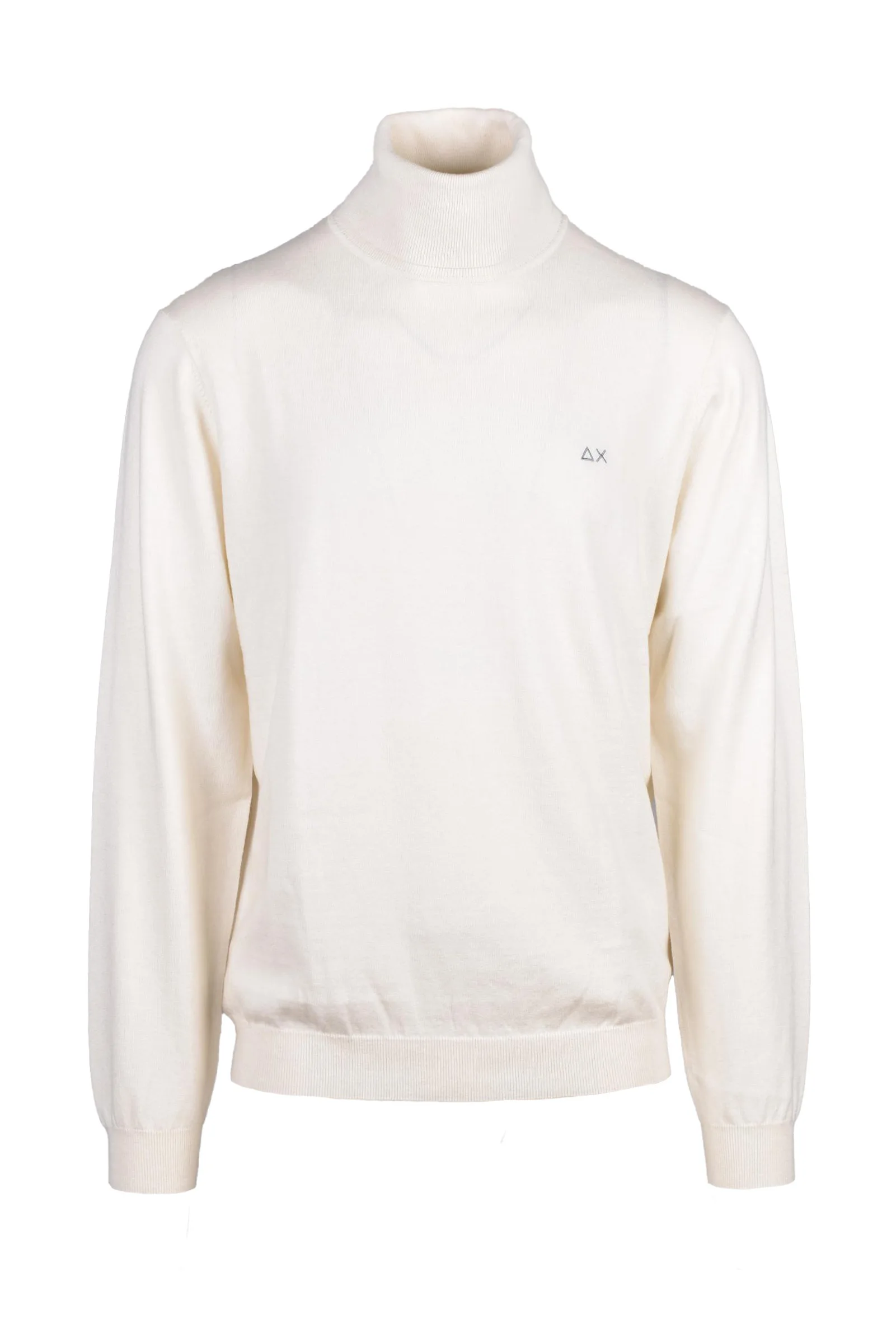 Weißer Rollkragenpullover