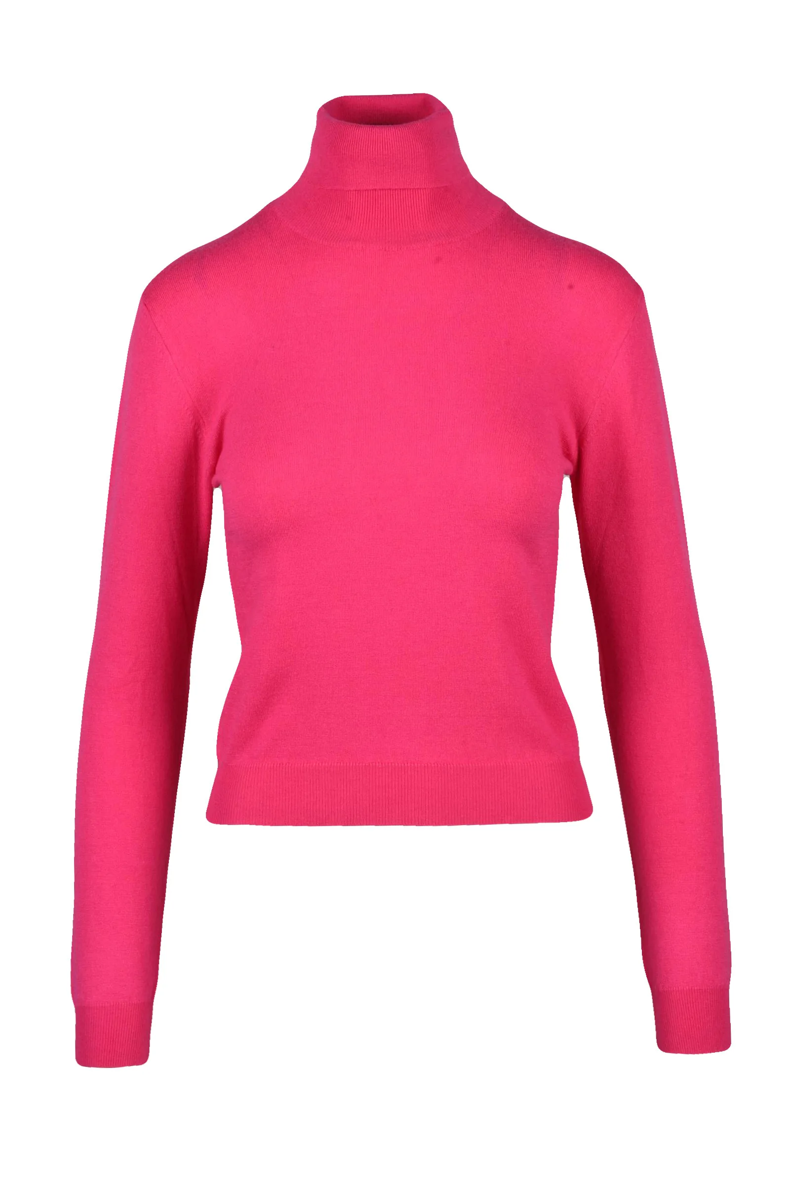 Rosa kurzer Rollkragenpullover