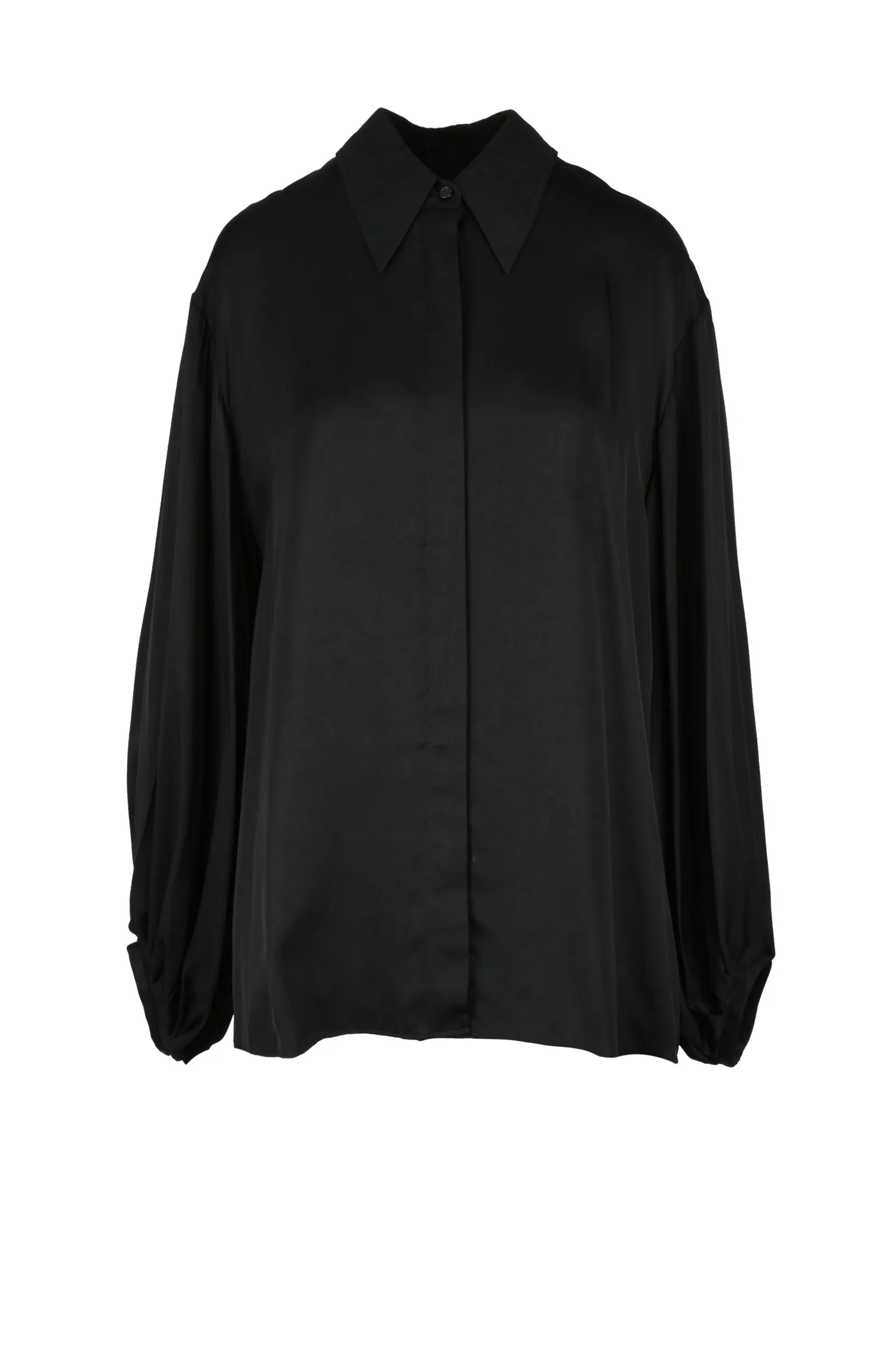 Camicione in Satin Nero