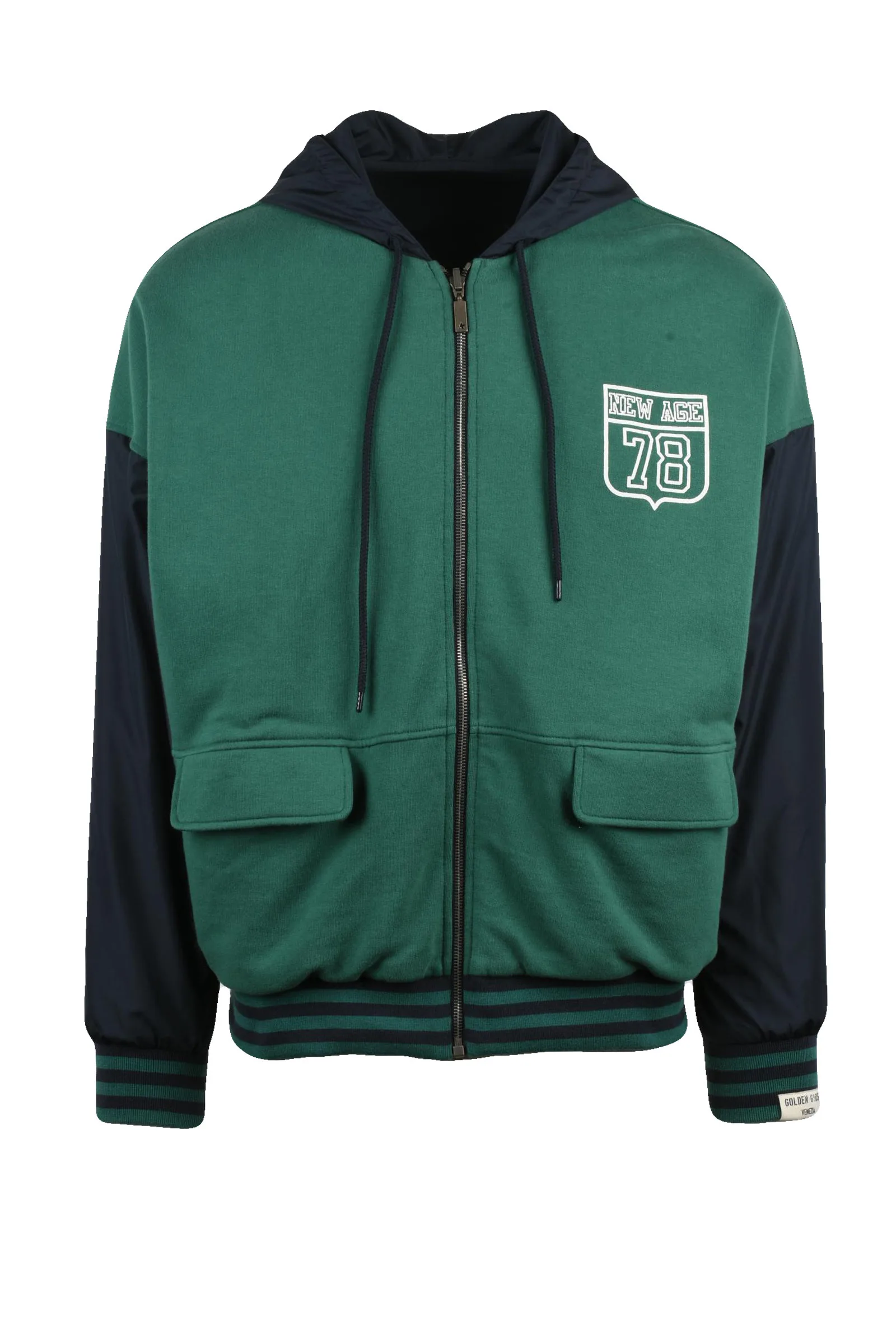 Grünes Jacken-Sweatshirt