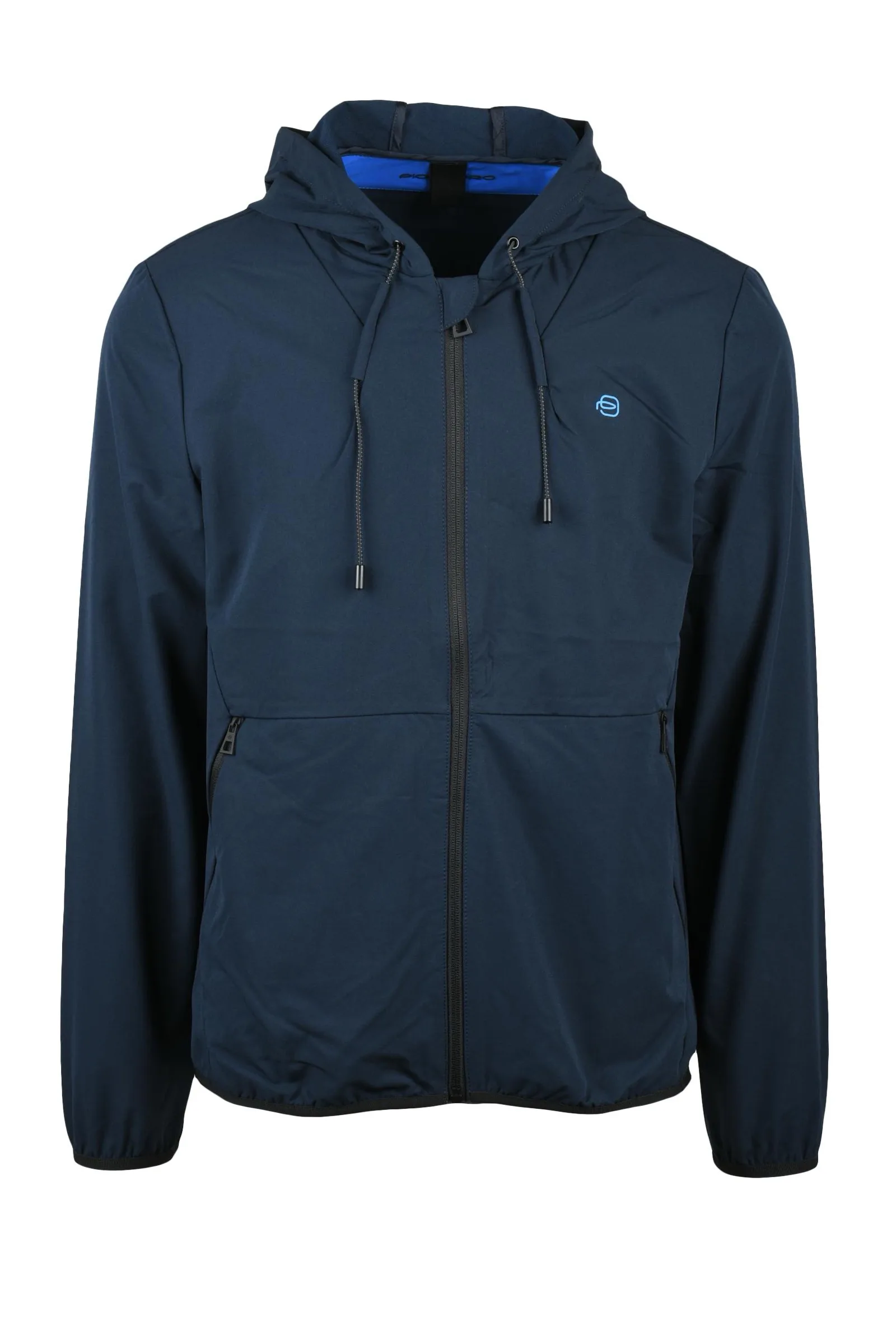 Blauwe technische jas