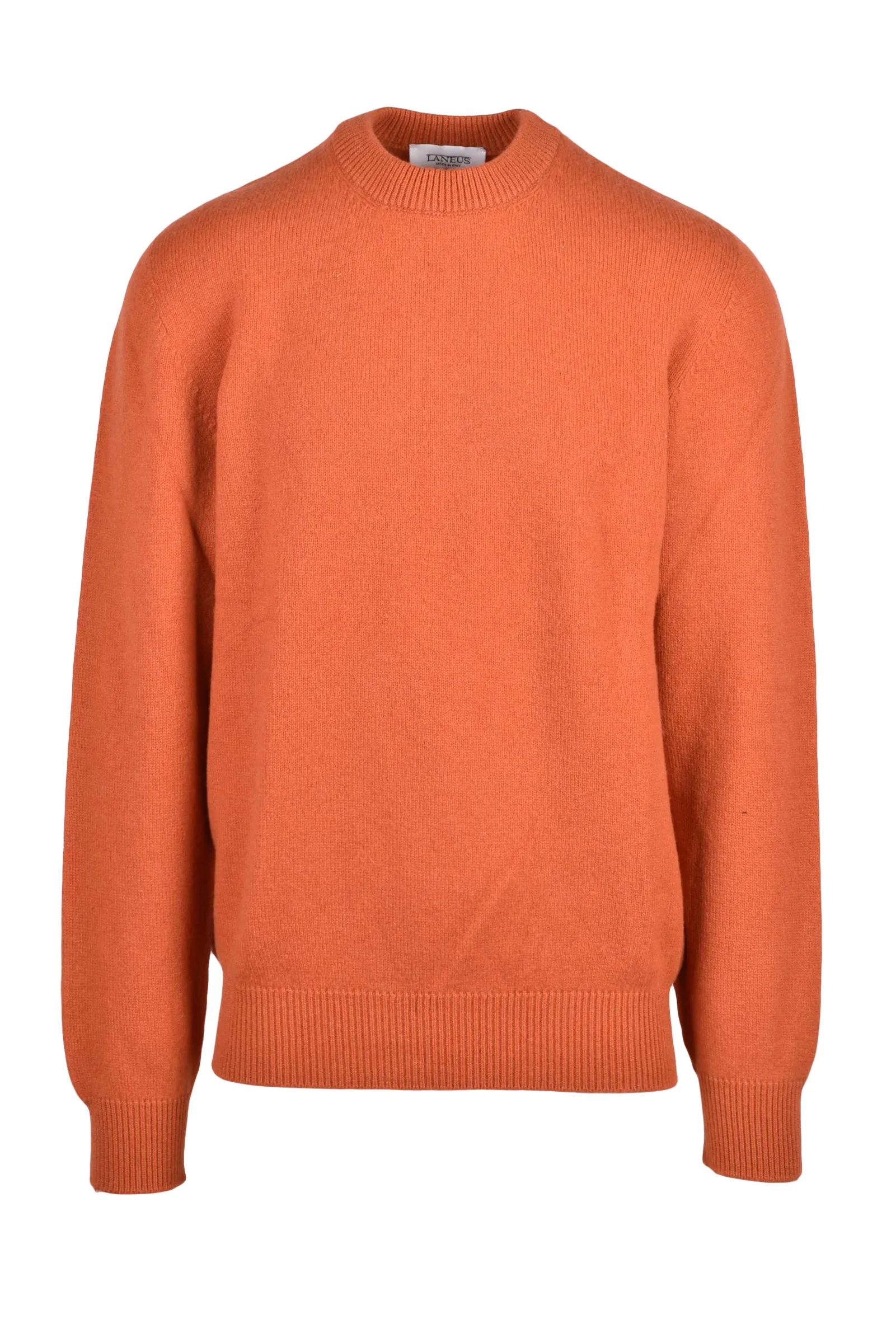 Oranger Pullover mit Rundhalsausschnitt