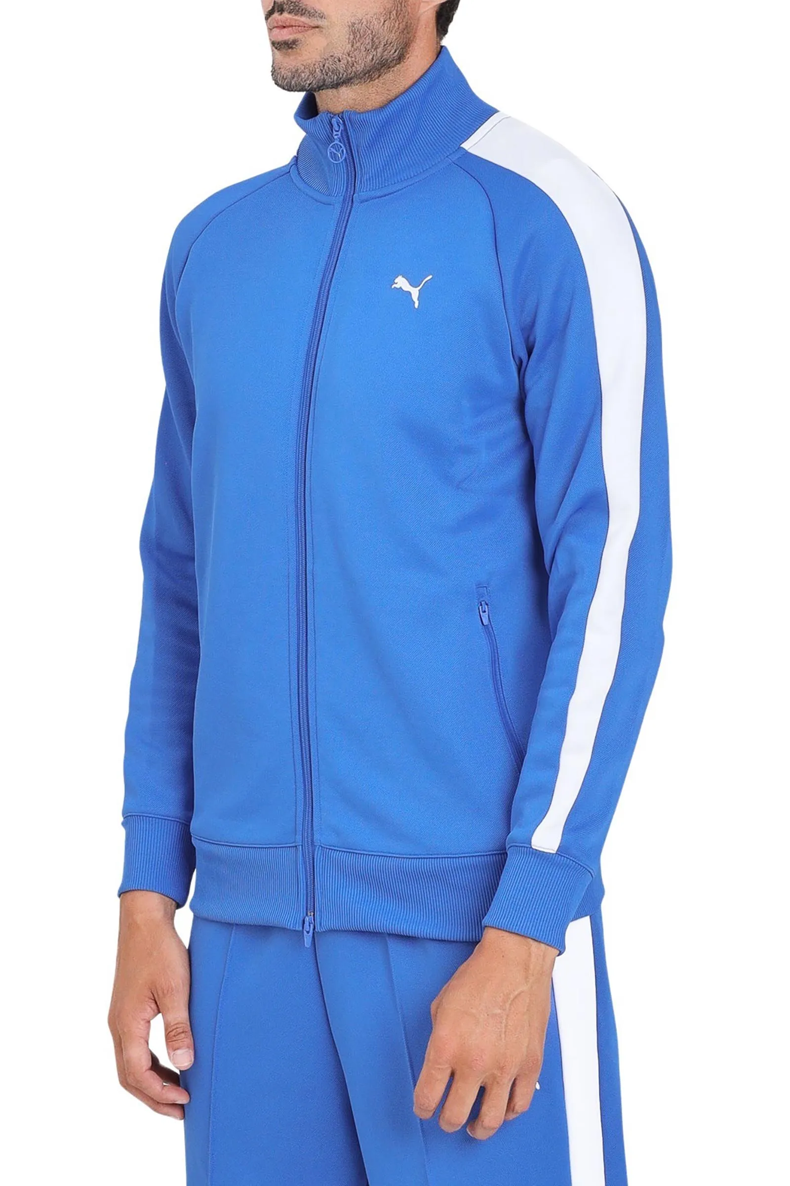 Hellblaues Sweatshirt mit Reißverschluss