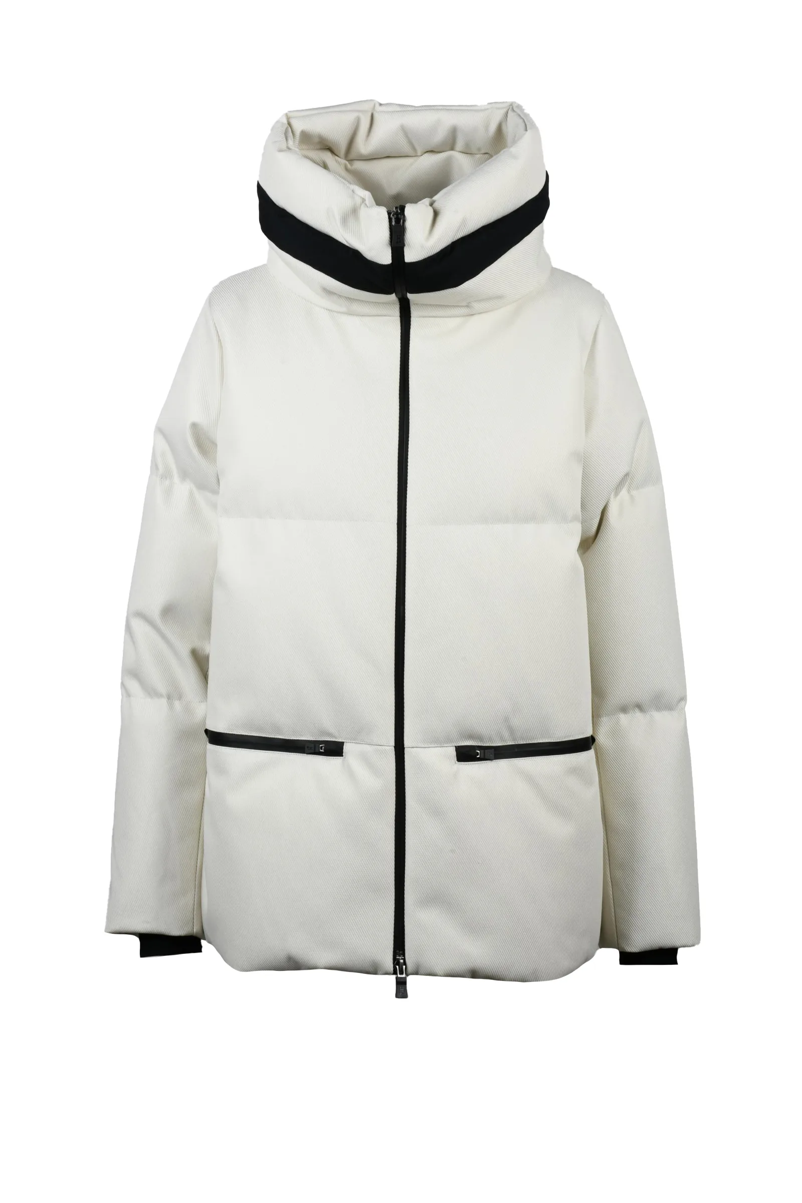 Weiße Daunenjacke