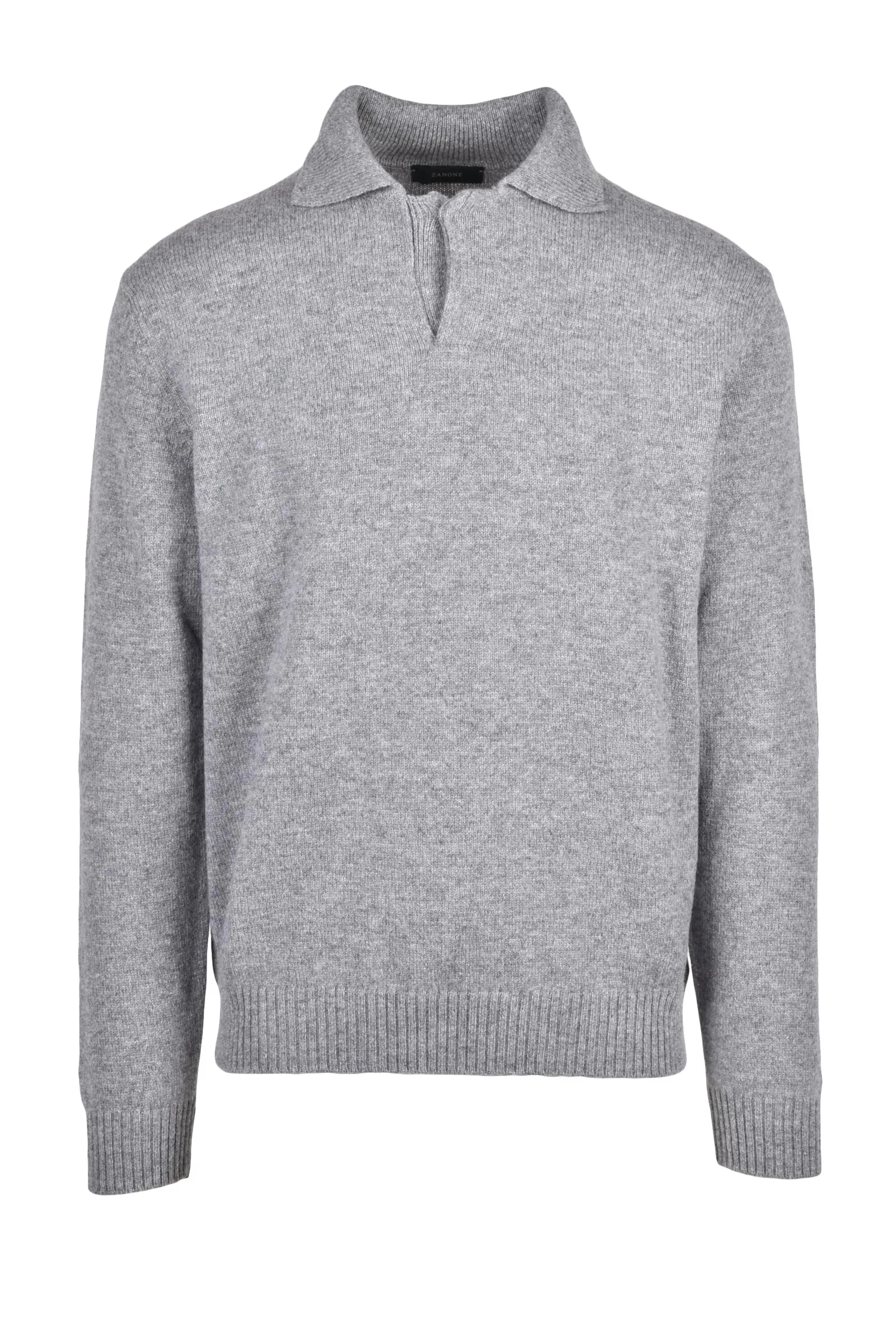 Graues Strickpolo