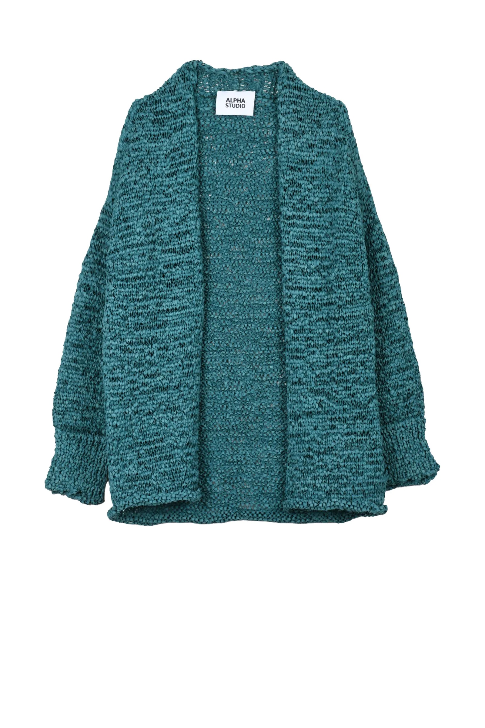 Cardigan Nastro Intrecciato Verde