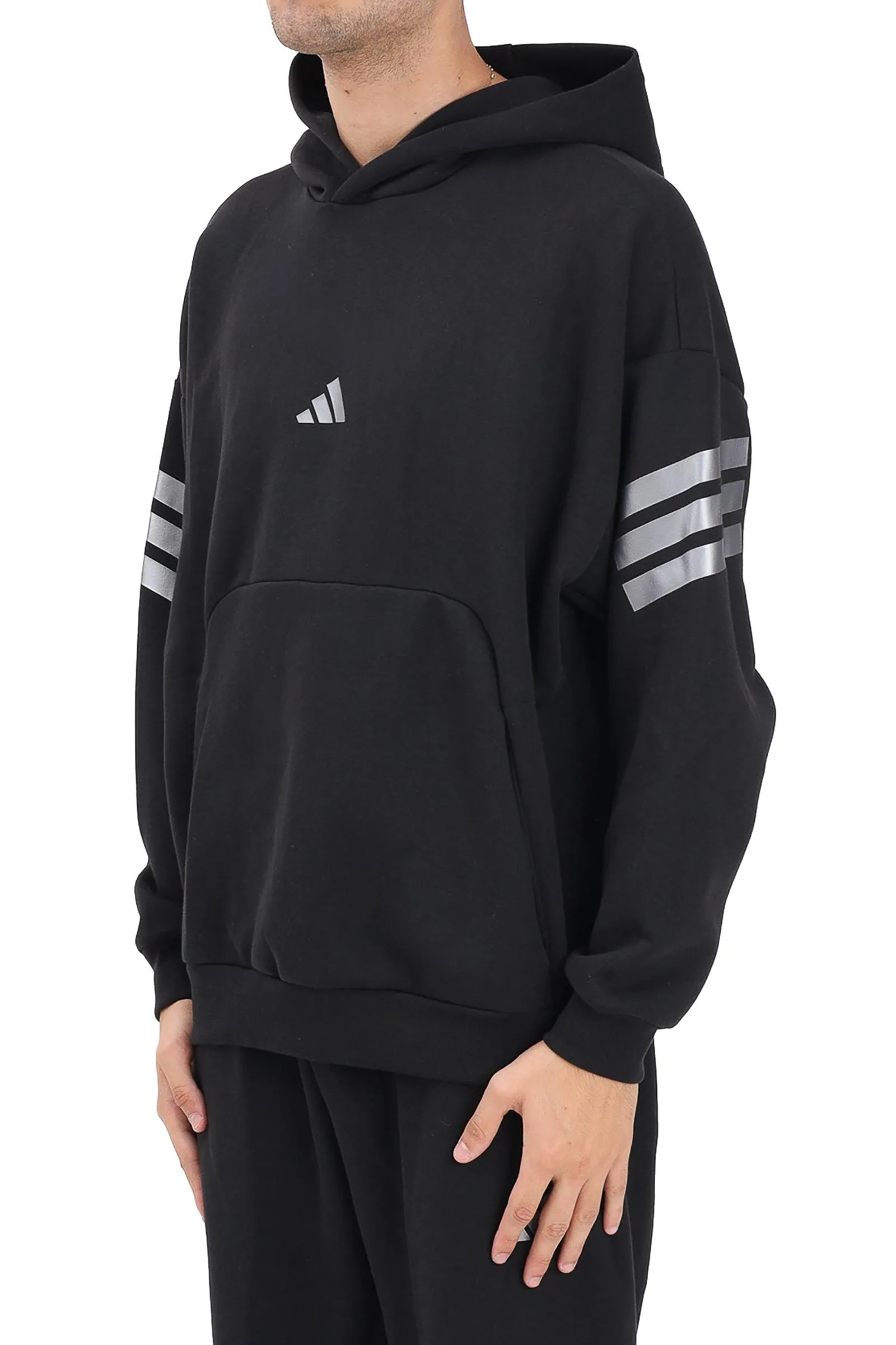 Schwarzes Kapuzensweatshirt