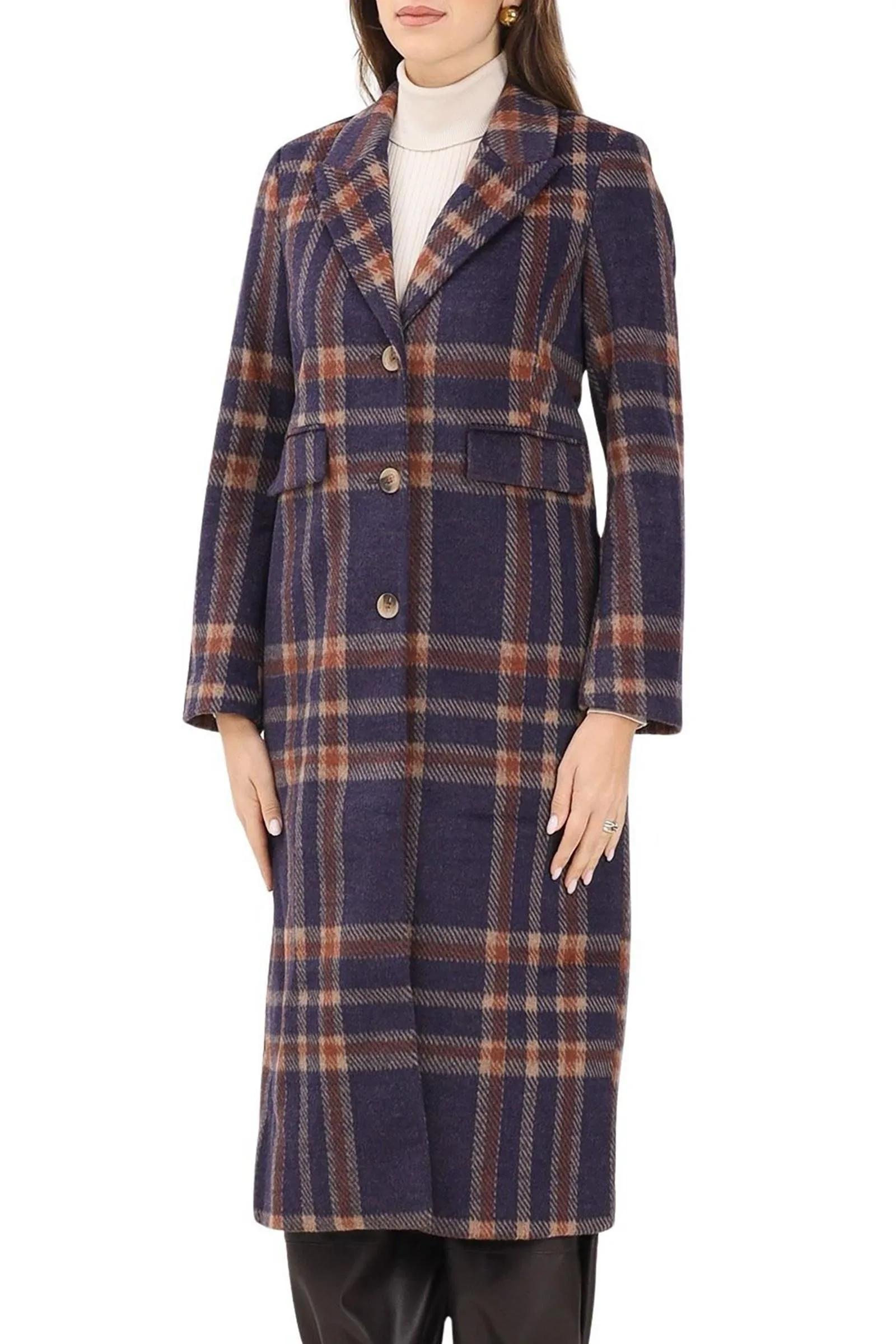 Cappotto Lungo Viola