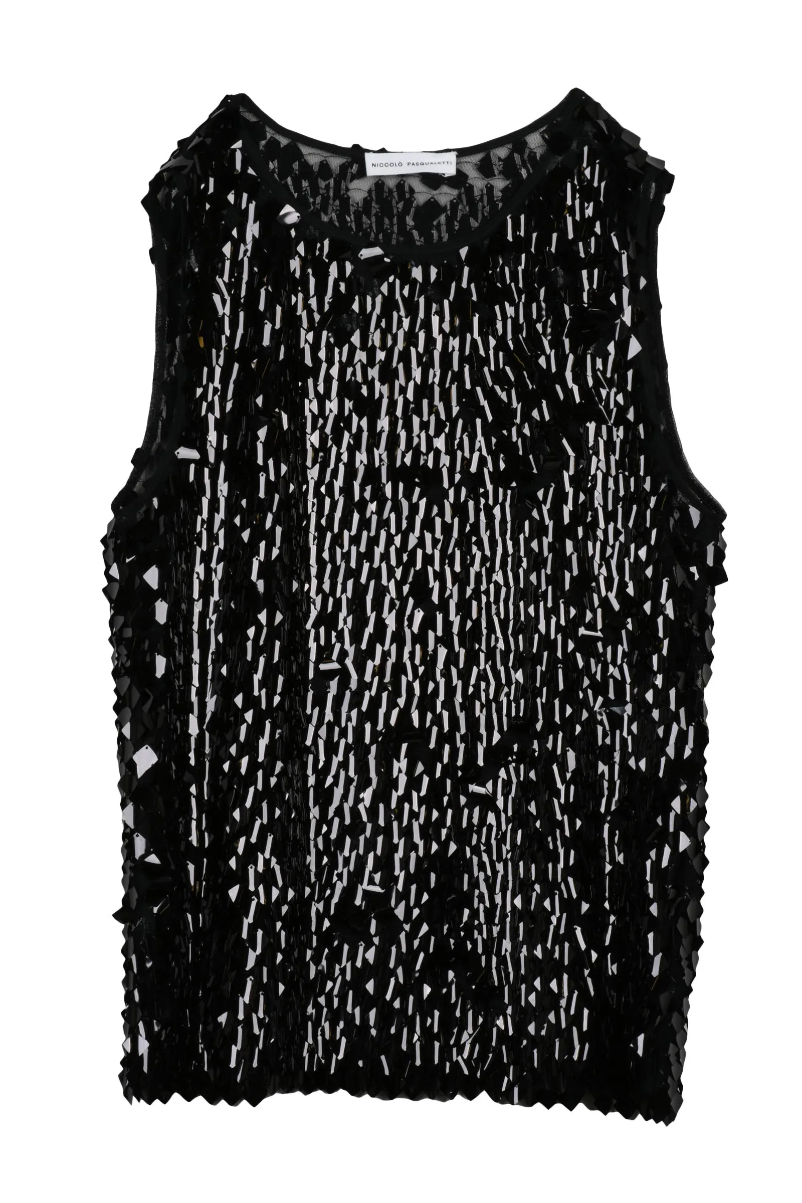 Schwarzes Paillettenoberteil