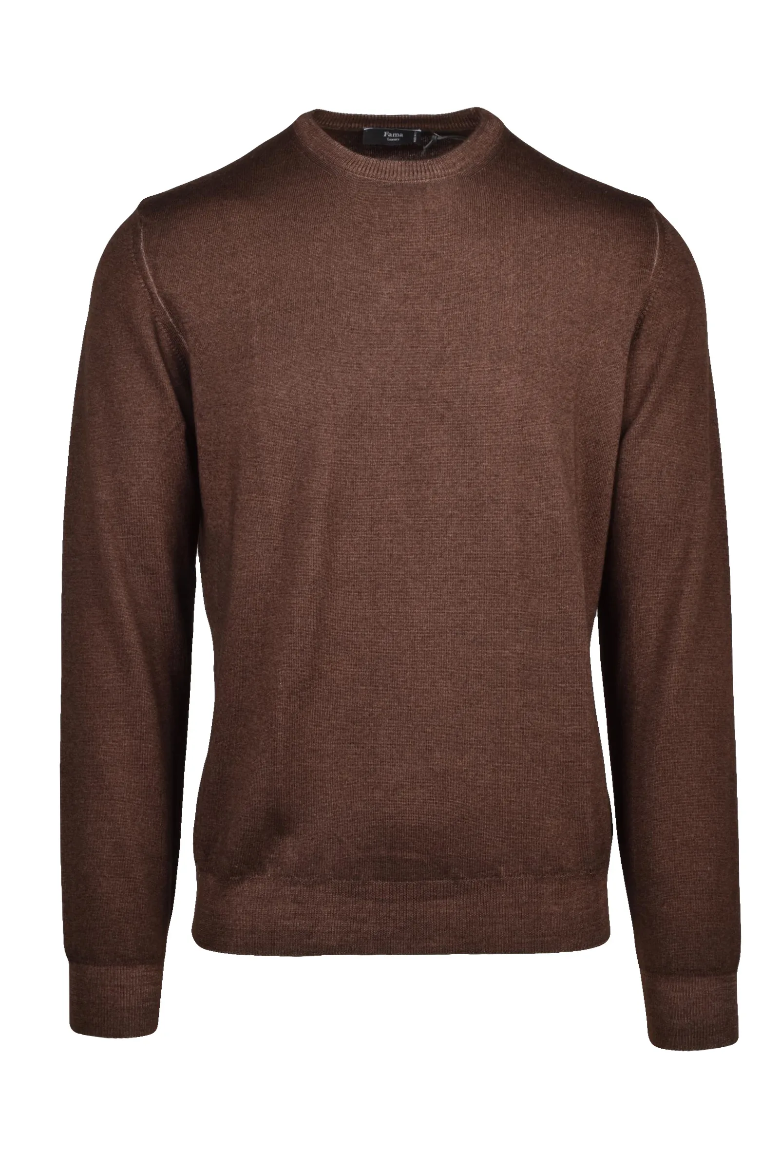 Maglia Pullover Girocollo Marrone